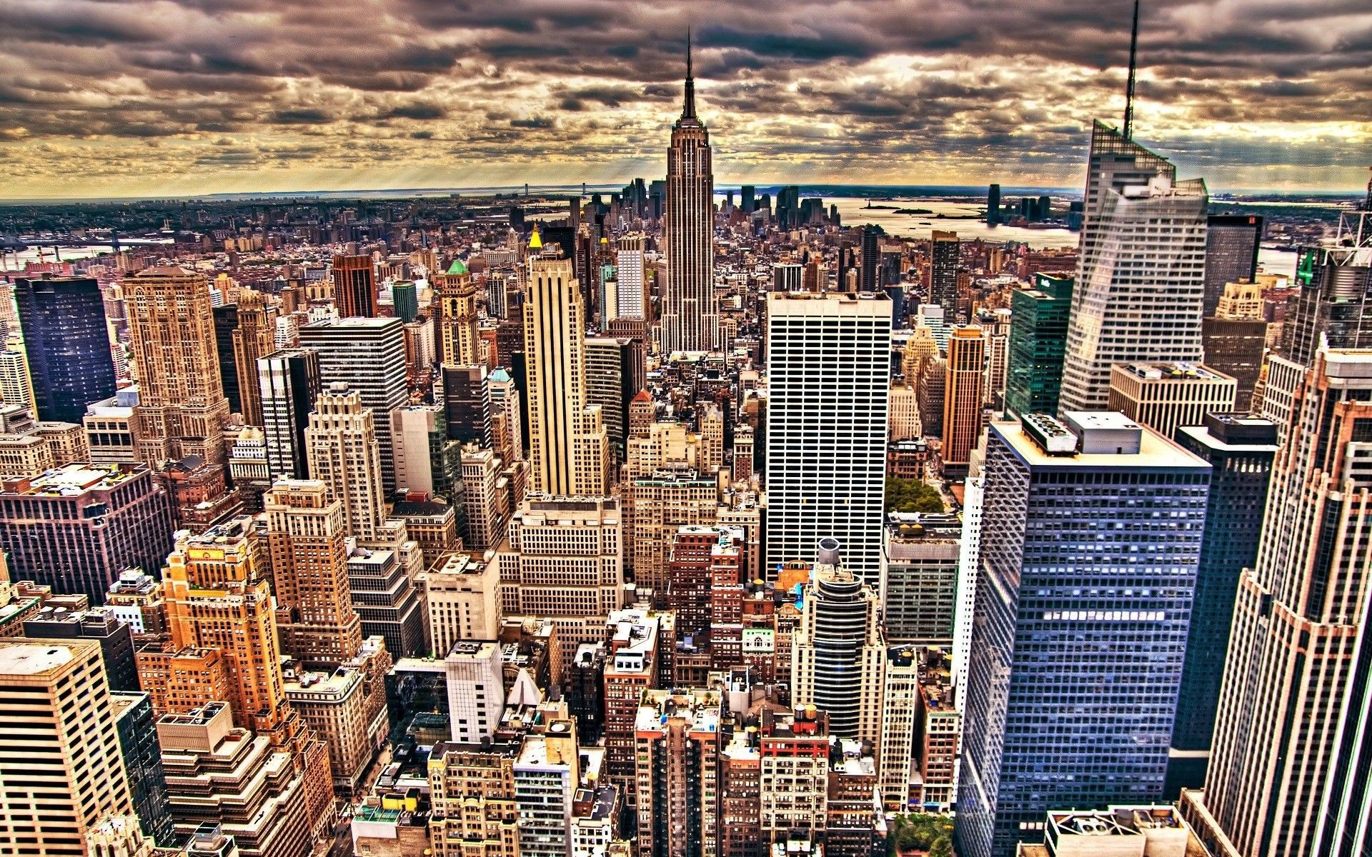 Cityscapes New York City Empire State Building city skyline