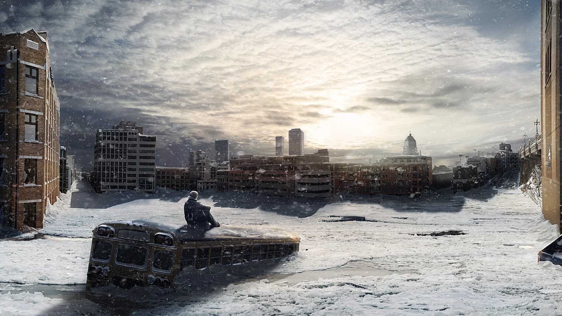 Apocalypse apocalyptic winter snow city wallpaper 125679 WallpaperUP