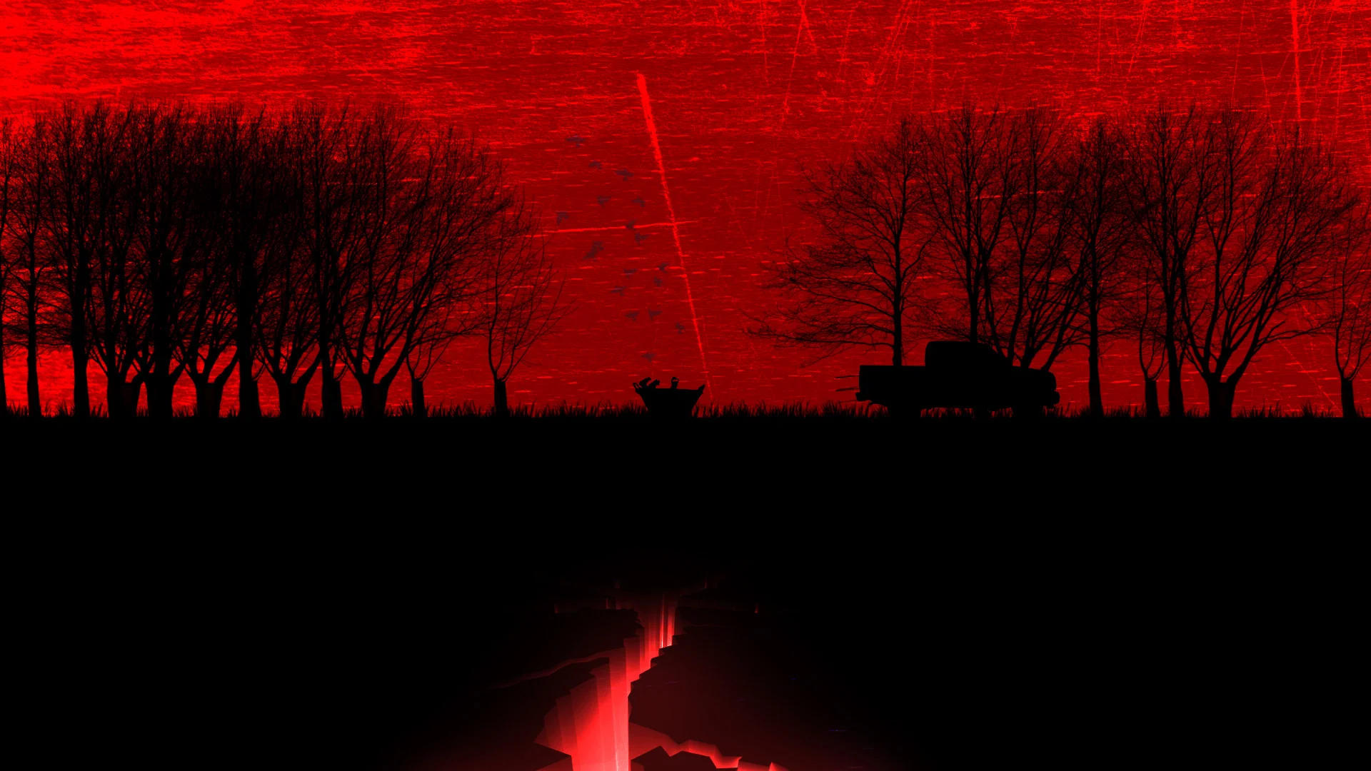 Dark – Artistic Dark Alone Black Red Car Wallpaper