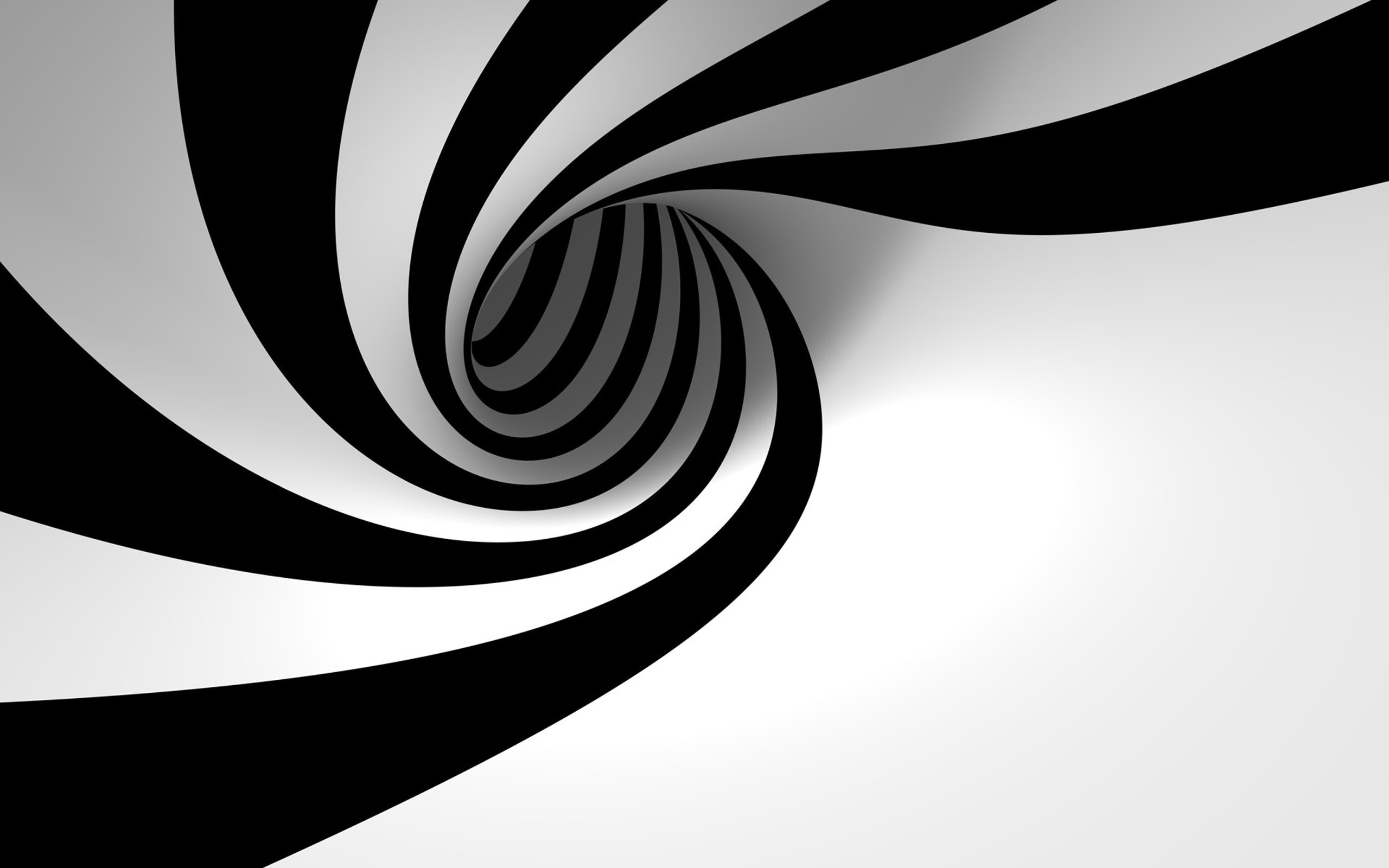 HYpnotizing Spiral Black And White Wallpaper