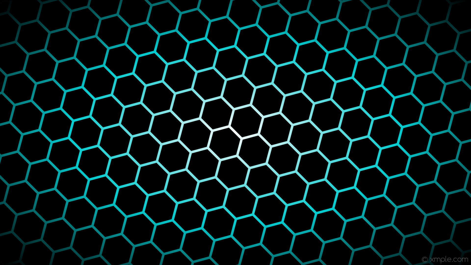 Wallpaper white hexagon blue gradient glow black dark turquoise #ffffff ced1 diagonal