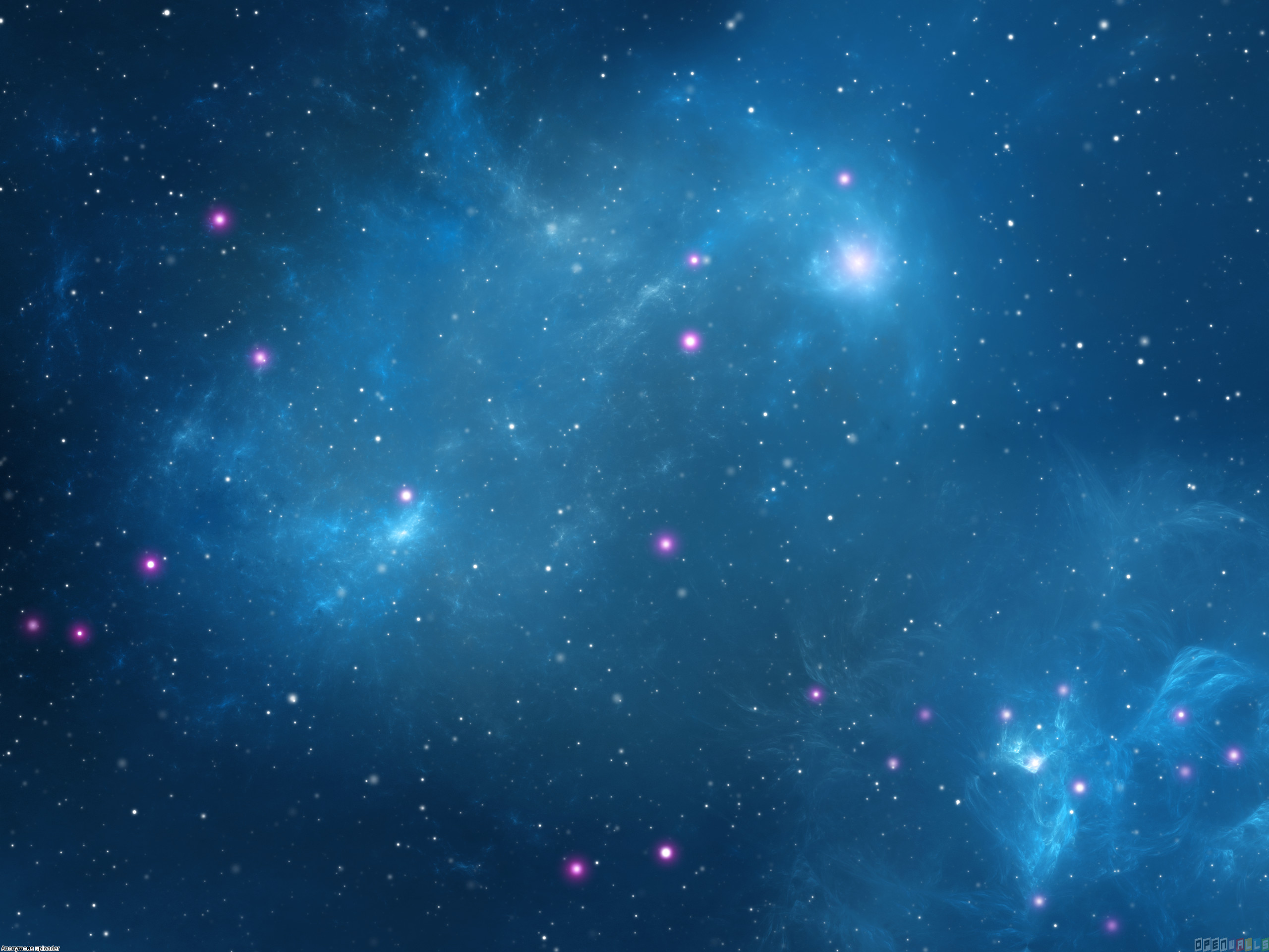 Space Stars Blue Wallpaper