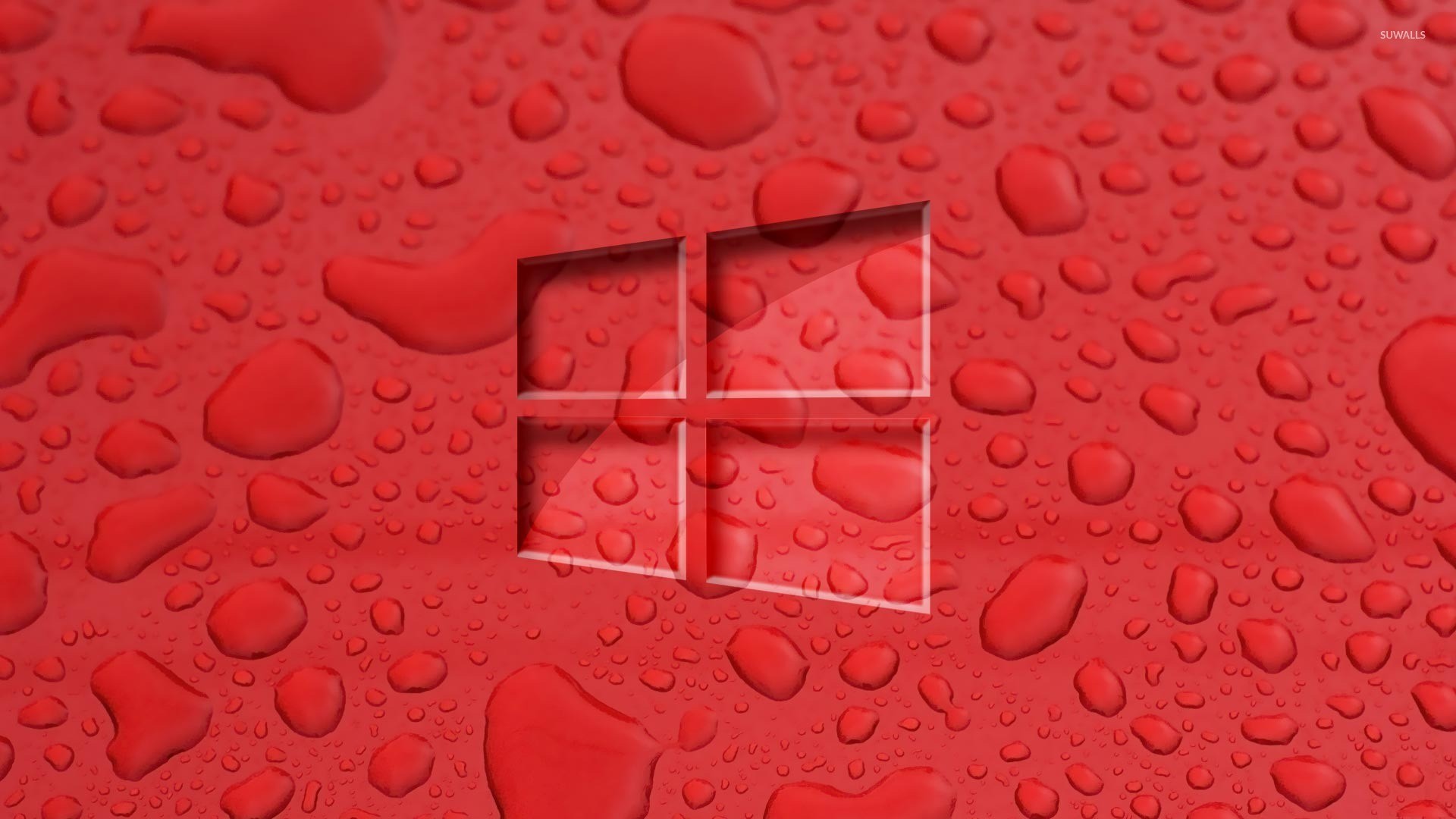 Windows 10 on water drops [2] wallpaper