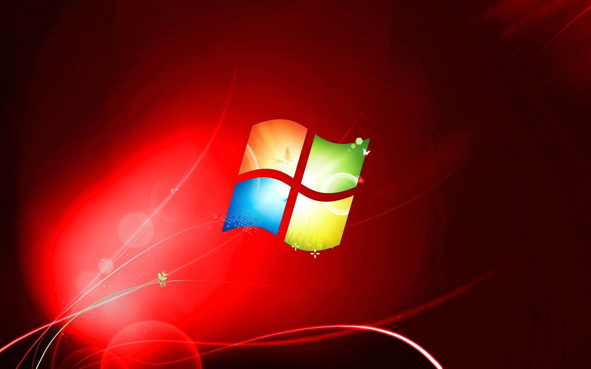 Download wallpapers <b>Windows</b> 10, <b>red