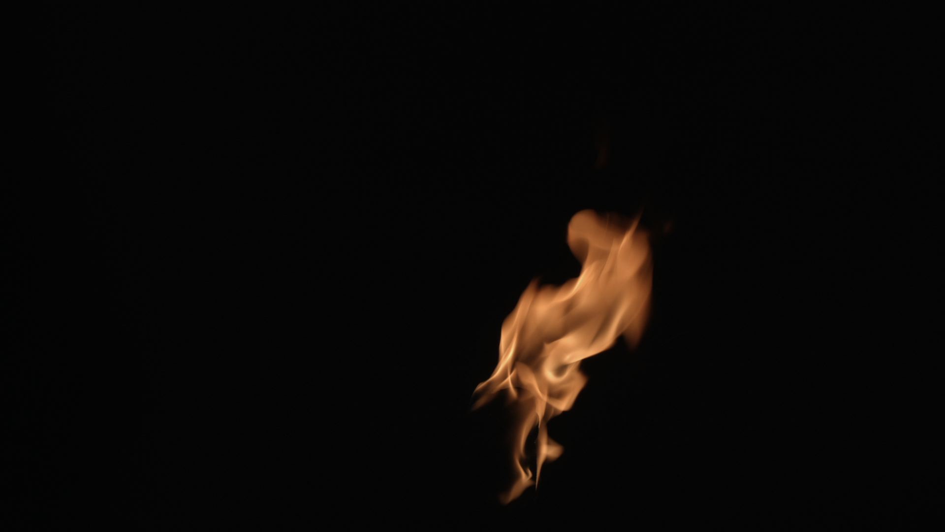 The flame element, shot at night in the garden to ensure a seamless black background