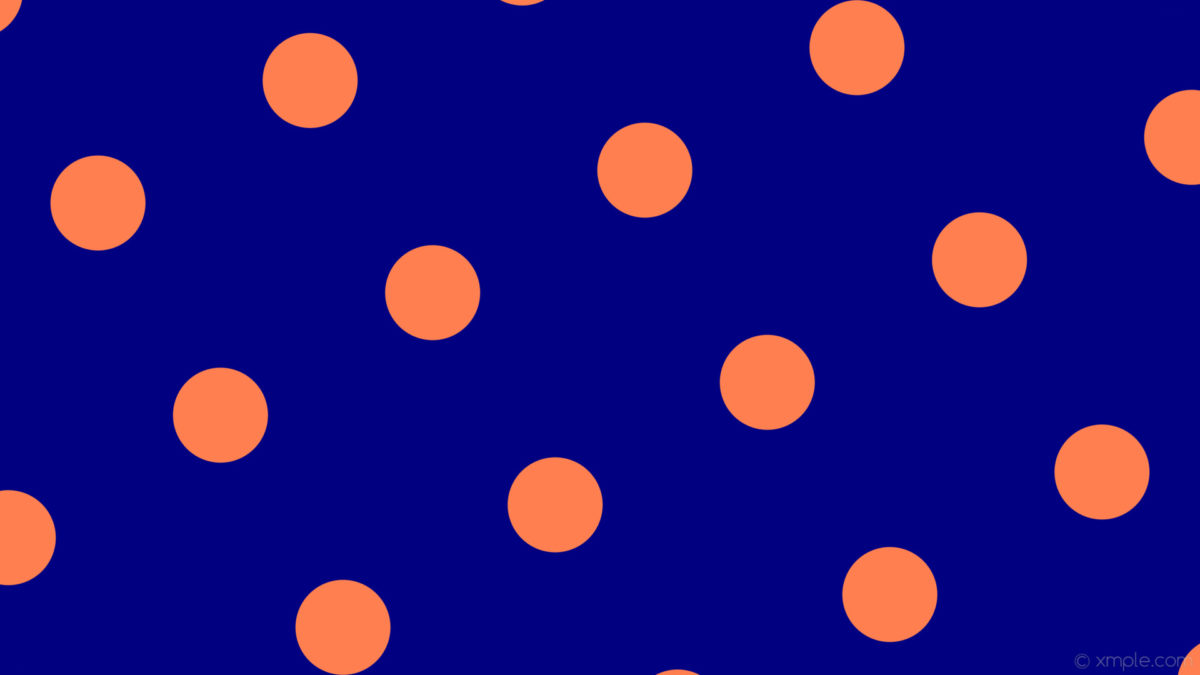 Wallpaper orange spots blue polka dots navy coral #ff7f50 120 152px 392px