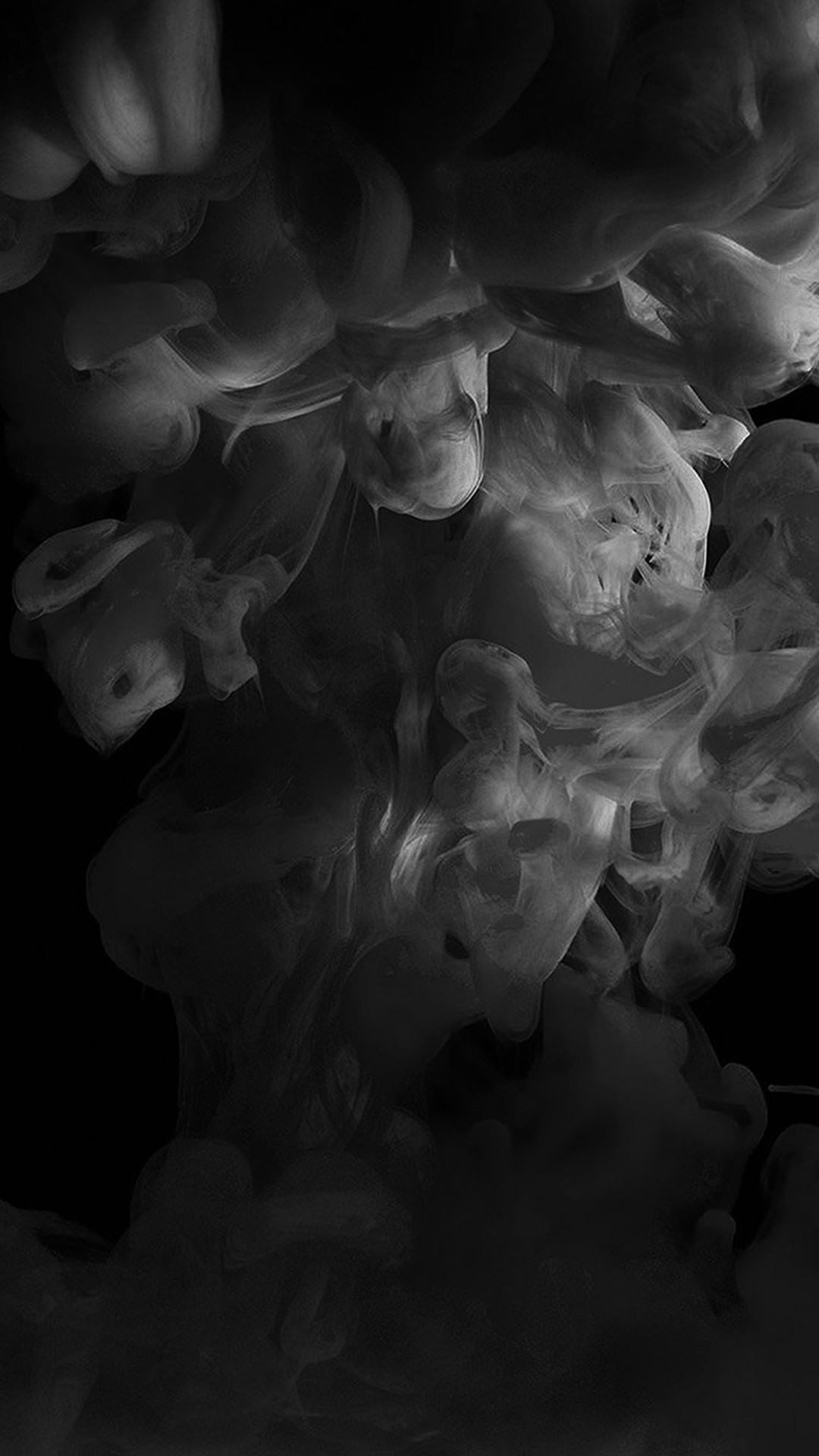 Smoke Dark Bw Abstract Fog Art Illust #iPhone #6 #plus #wallpaper