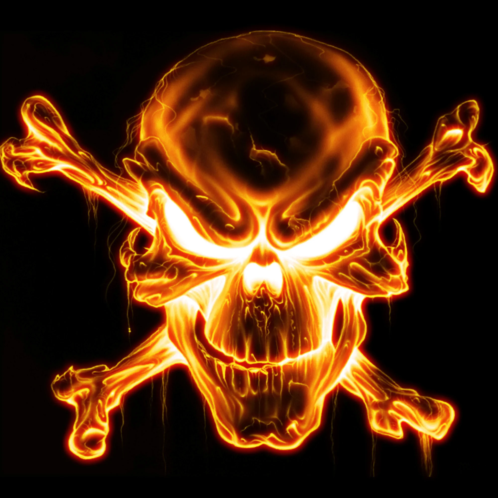 Fire Skull Wallpapers … Blue Fire Skull Logo
