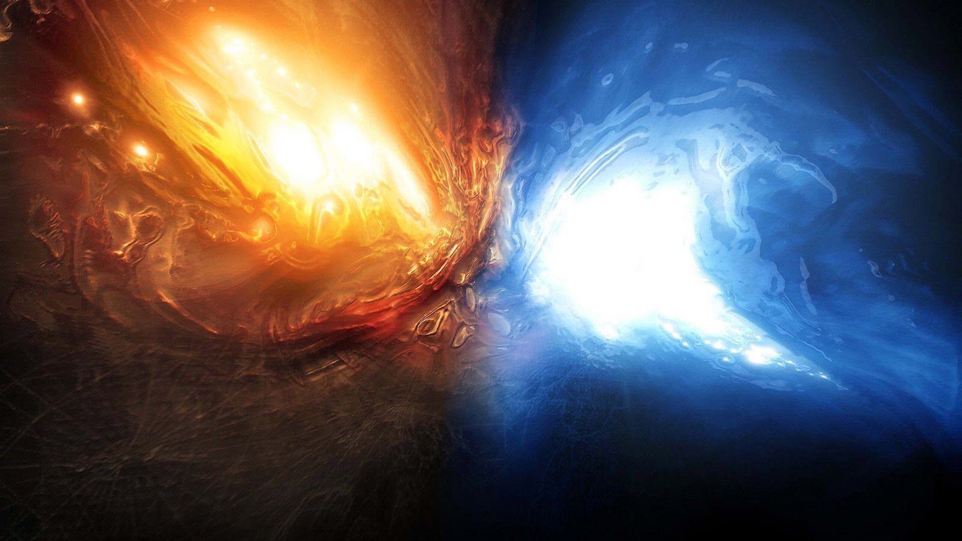 Water abstract blue red fire Earth artwork wallpaper | .