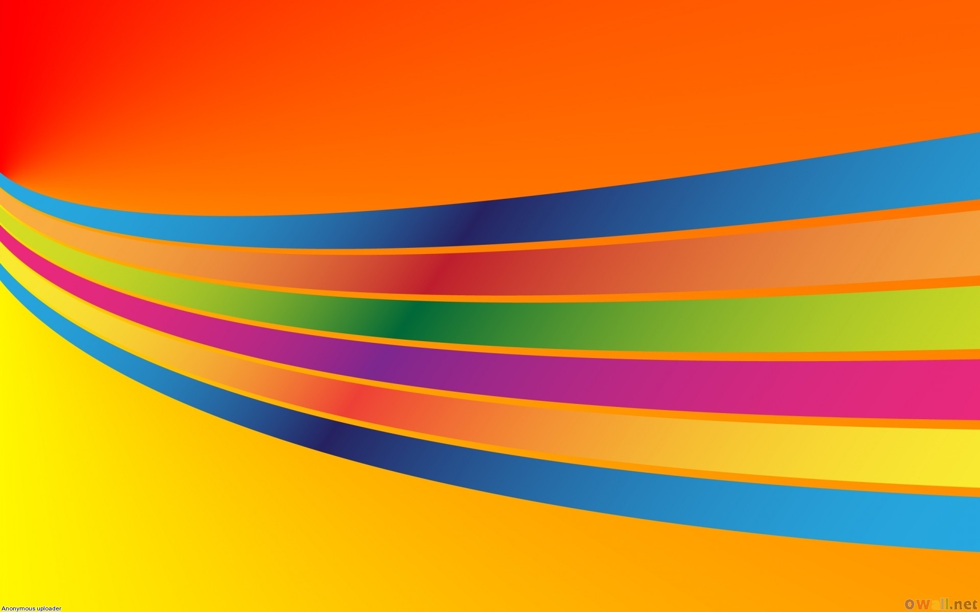 Colored lines on orange background wallpaper – Open Walls