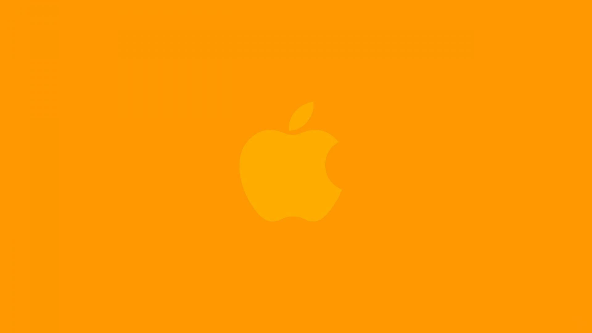Hd pics photos orange cute apple logo best 2 desktop background wallpaper