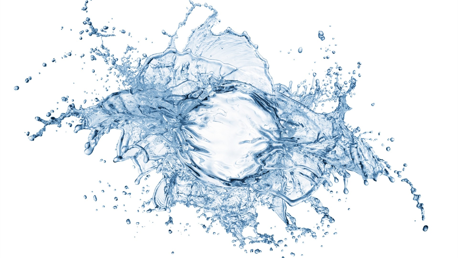 Preview wallpaper water, splash, abstract, white background 1920×1080