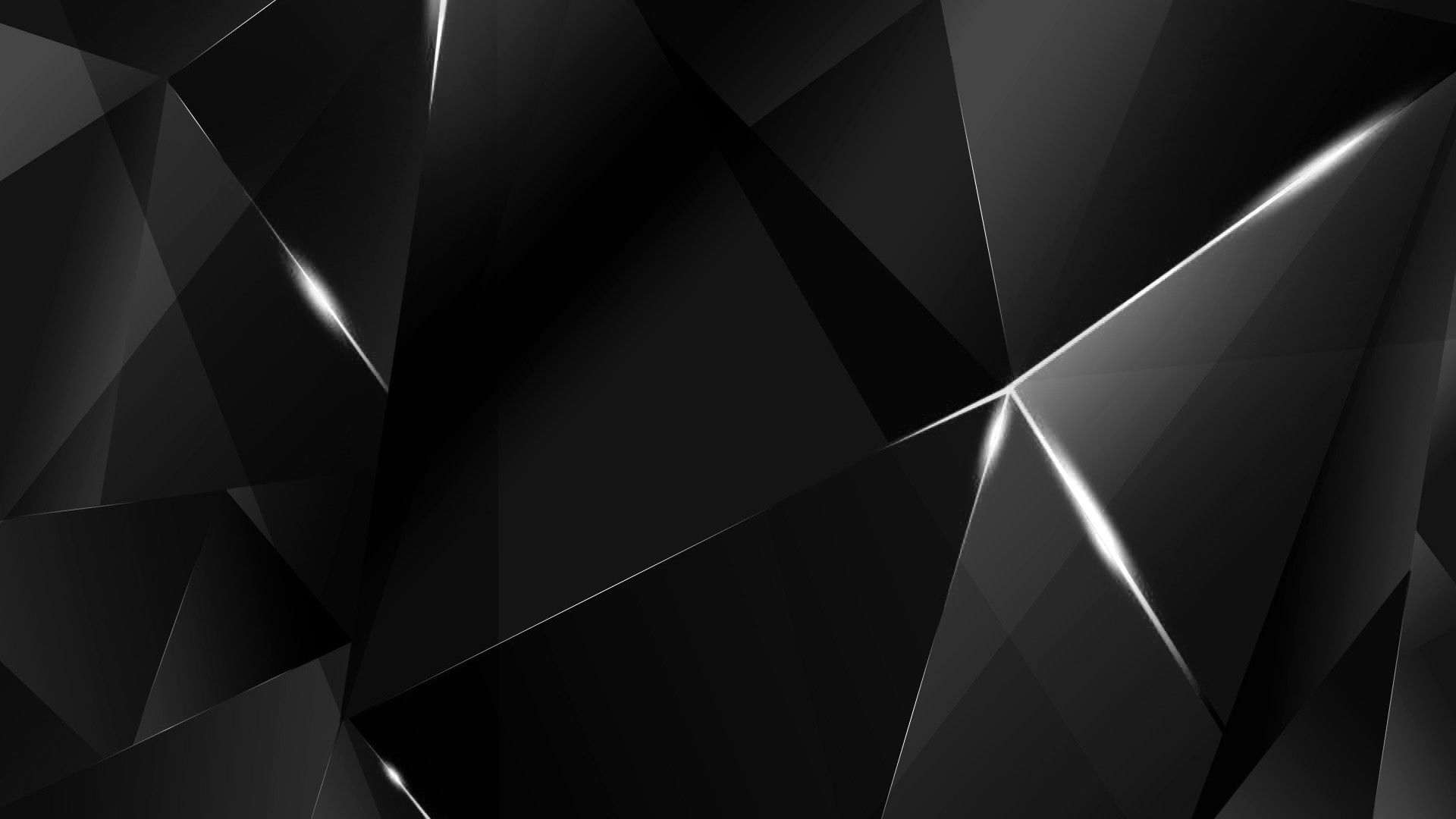 Wallpapers – White Abstract Polygons Black BG by kaminohunter