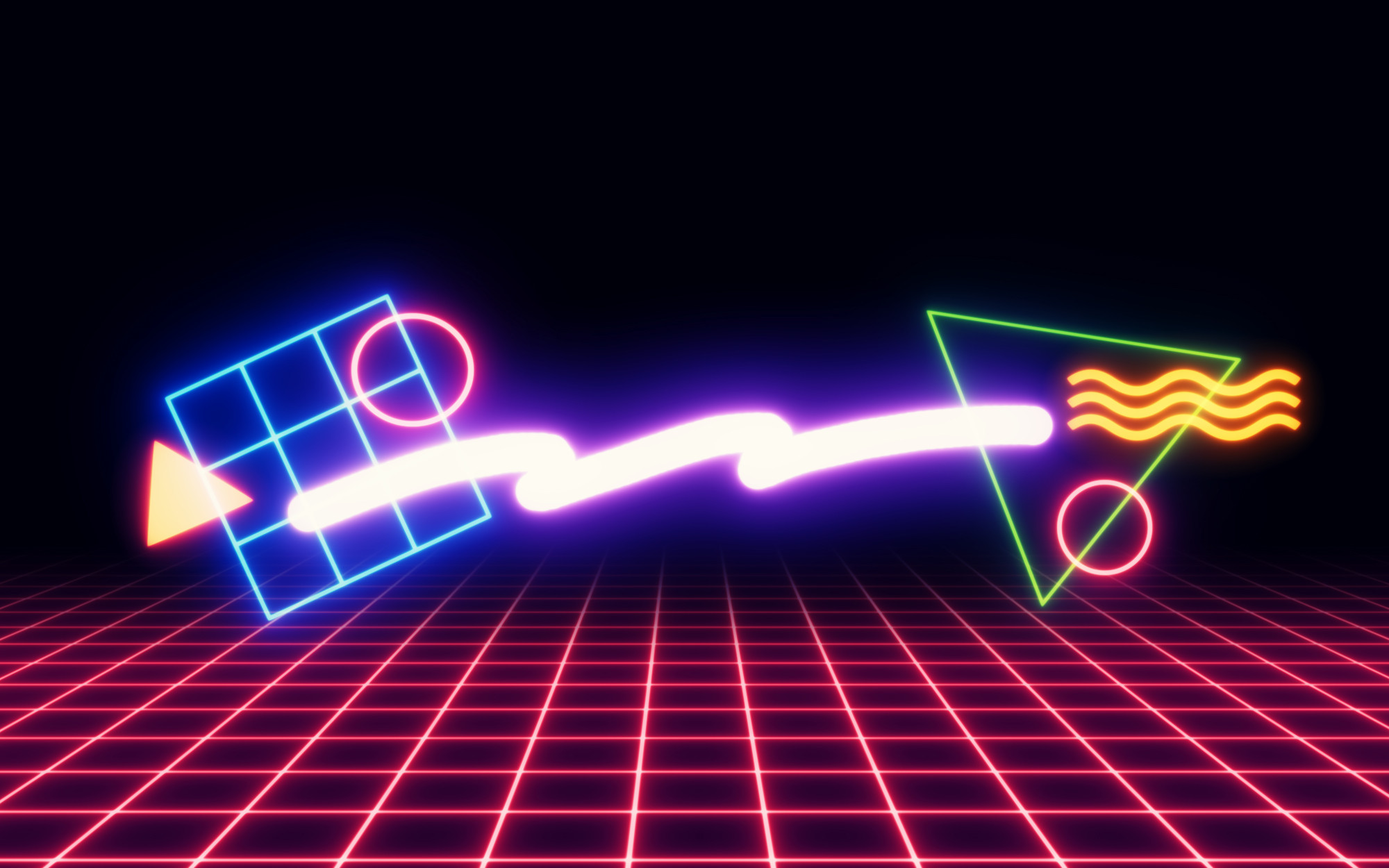 80s Neon Shapes / Wallpapers on Behance