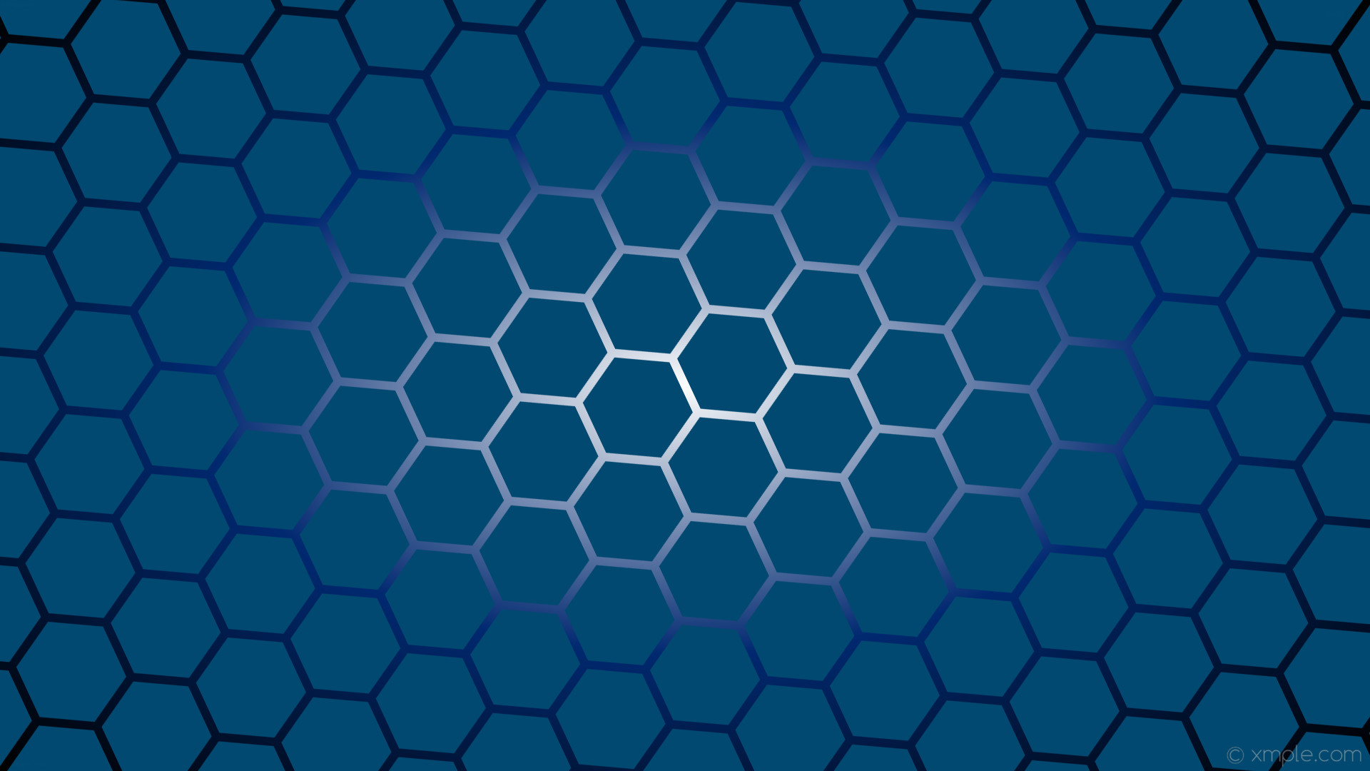 wallpaper gradient azure black hexagon glow white #014970 #ffffff #012870  diagonal 25Â°