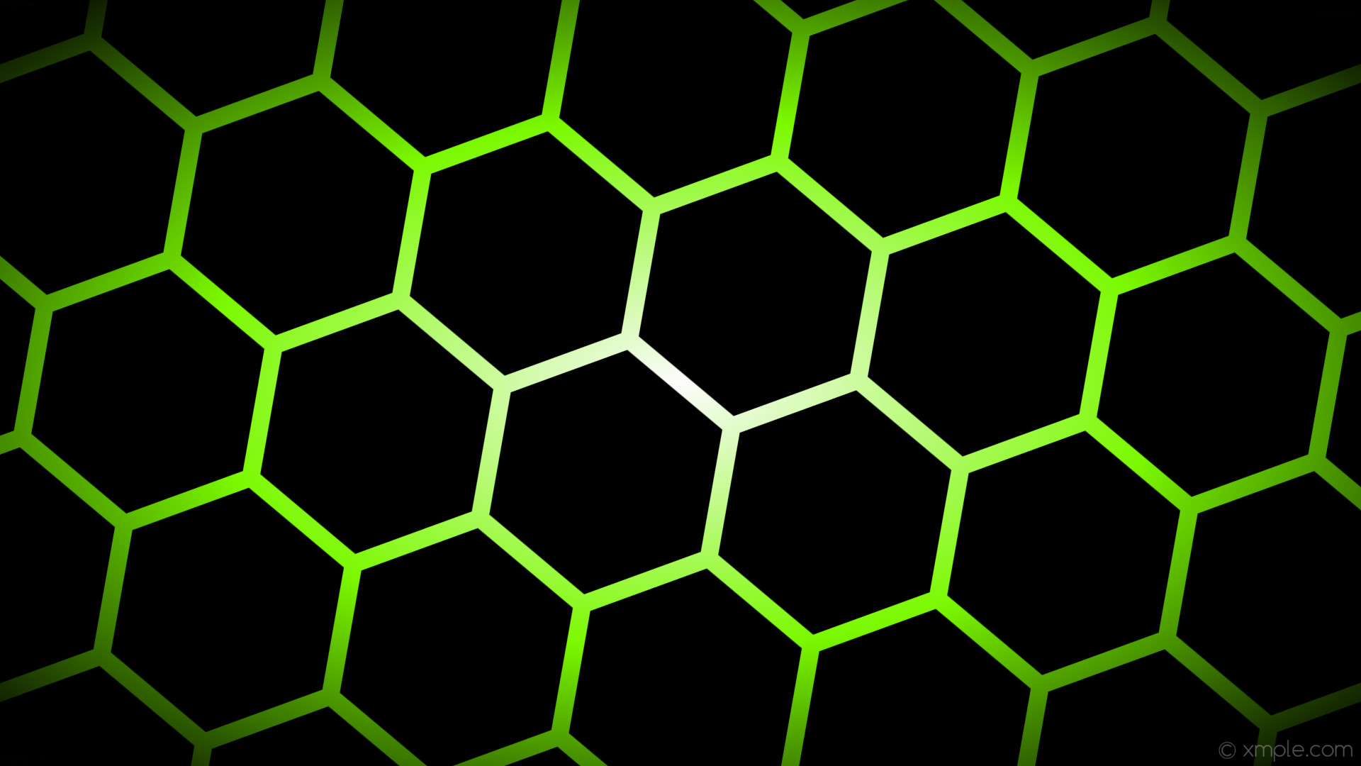 Wallpaper glow hexagon black white green gradient lawn green #ffffff cfc00 diagonal