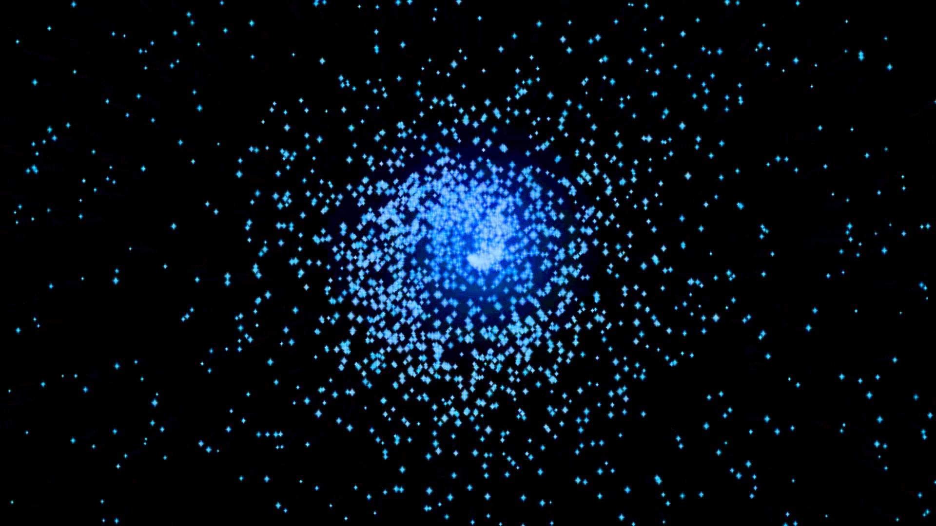 Blue Stars Vortex Black Background ANIMATION FREE FOOTAGE HD