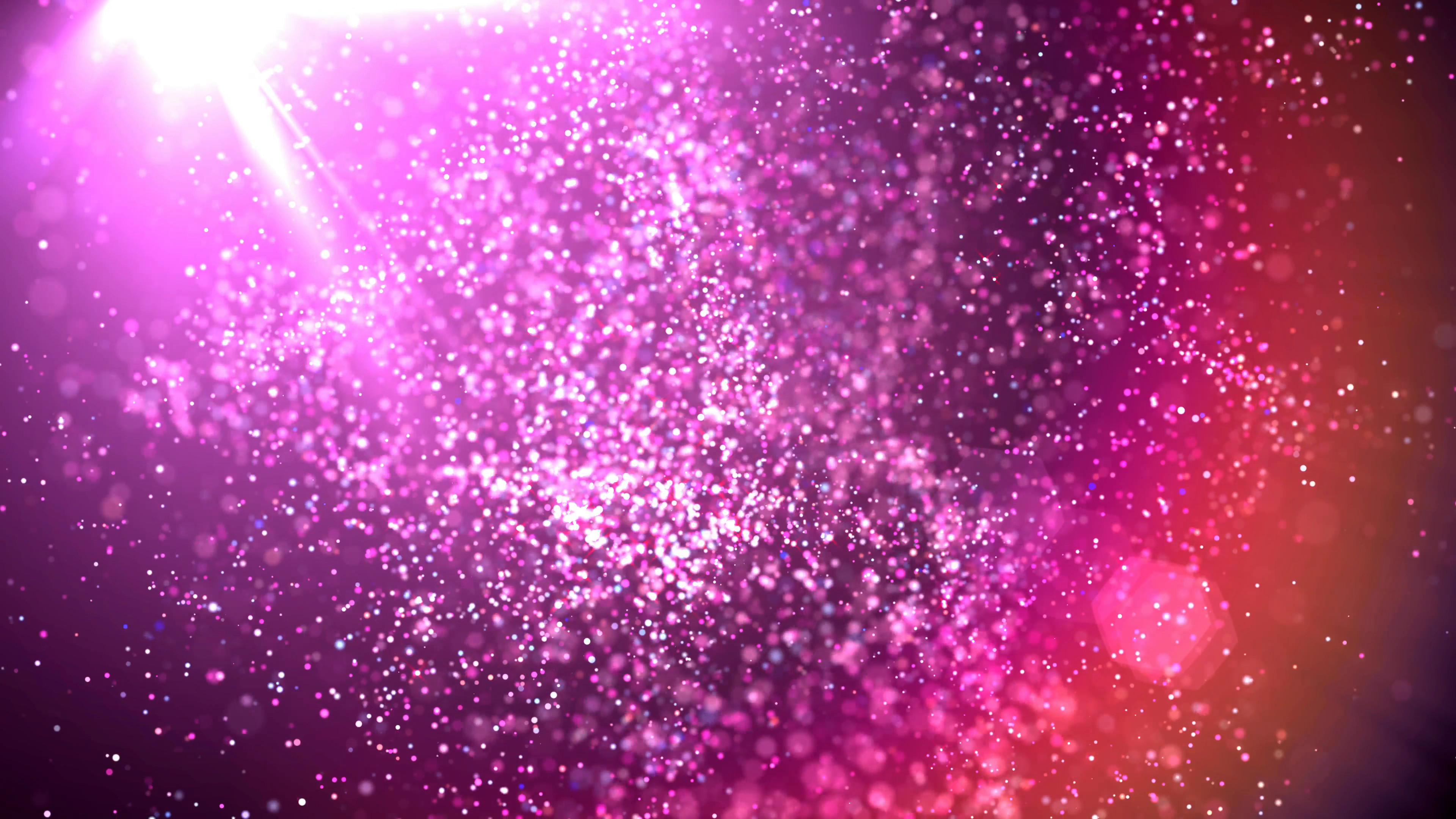 Subscription Library Girly Background – Pink Glitter Particle Sparkle Loop