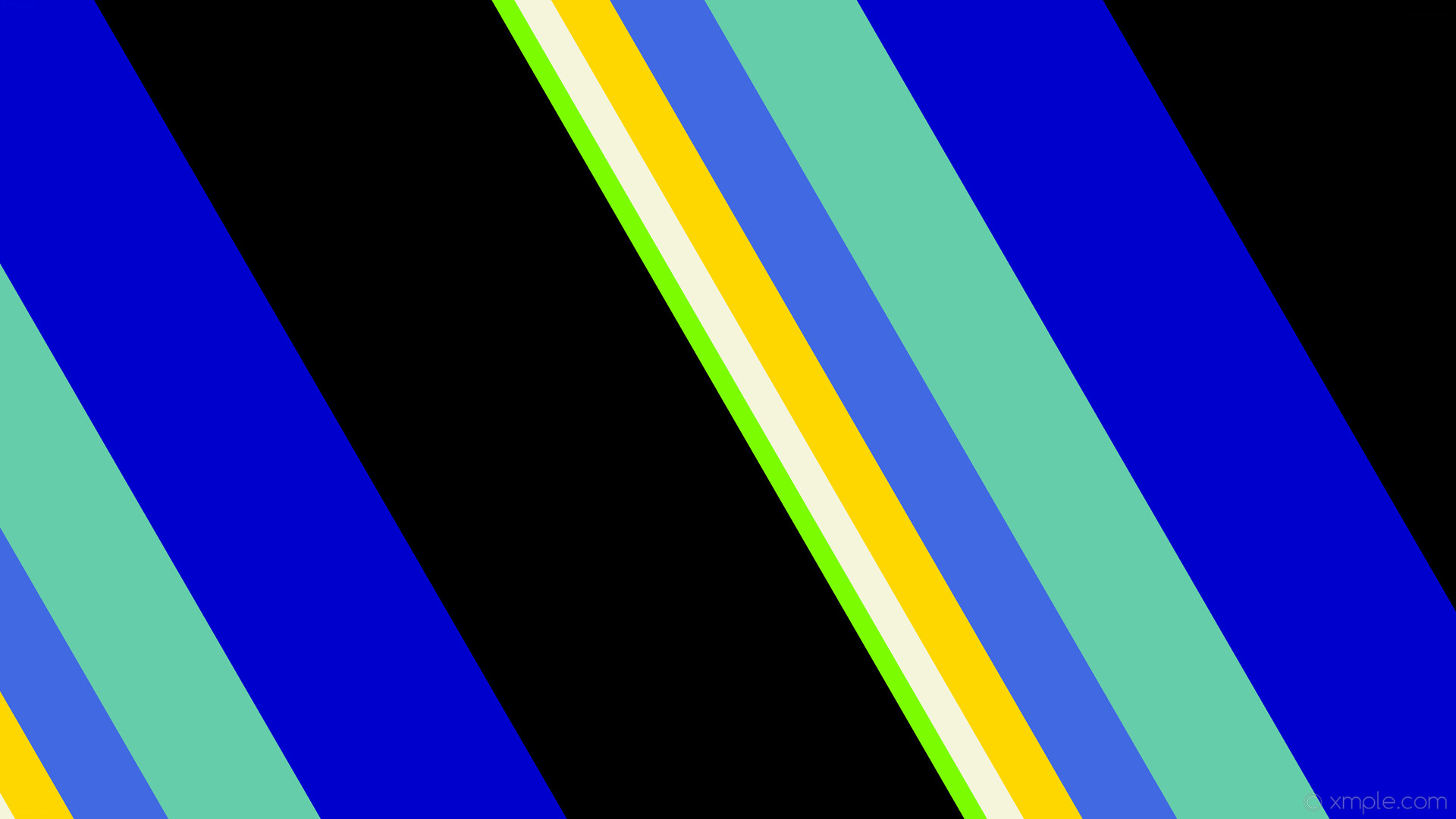 Wallpaper green streaks black stripes yellow blue lines white lawn green beige gold royal blue medium