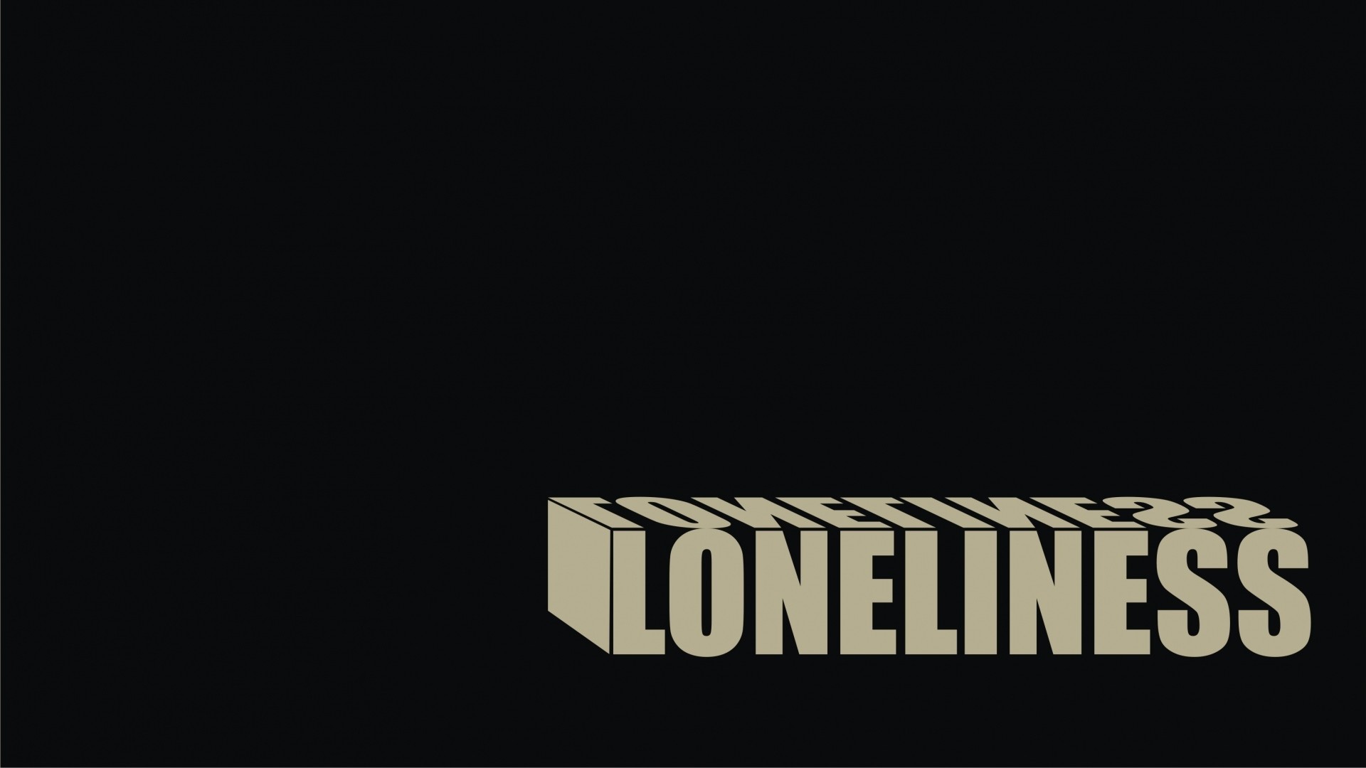 Preview wallpaper black, solitude, loneliness, sign 1920×1080