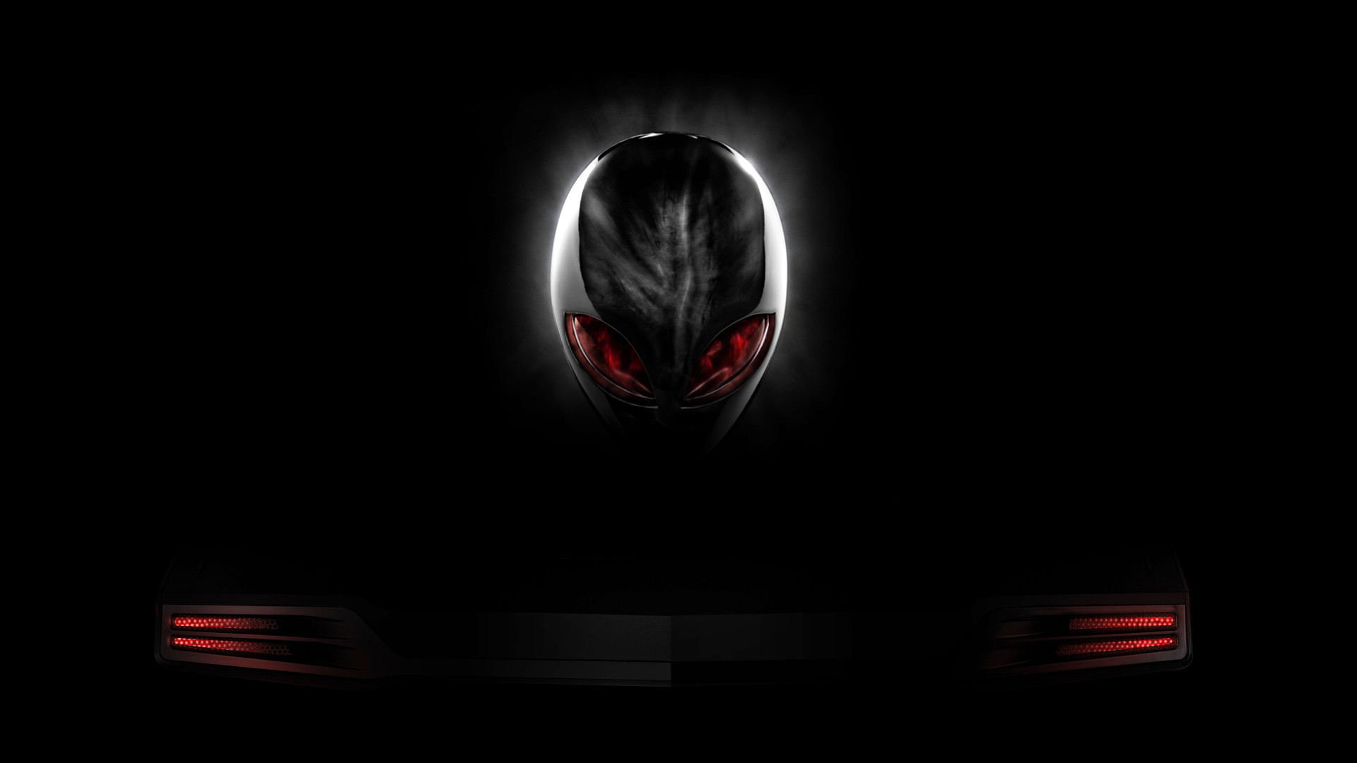 Red And Black Wallpaper 1080p Alienware red eyes logo black