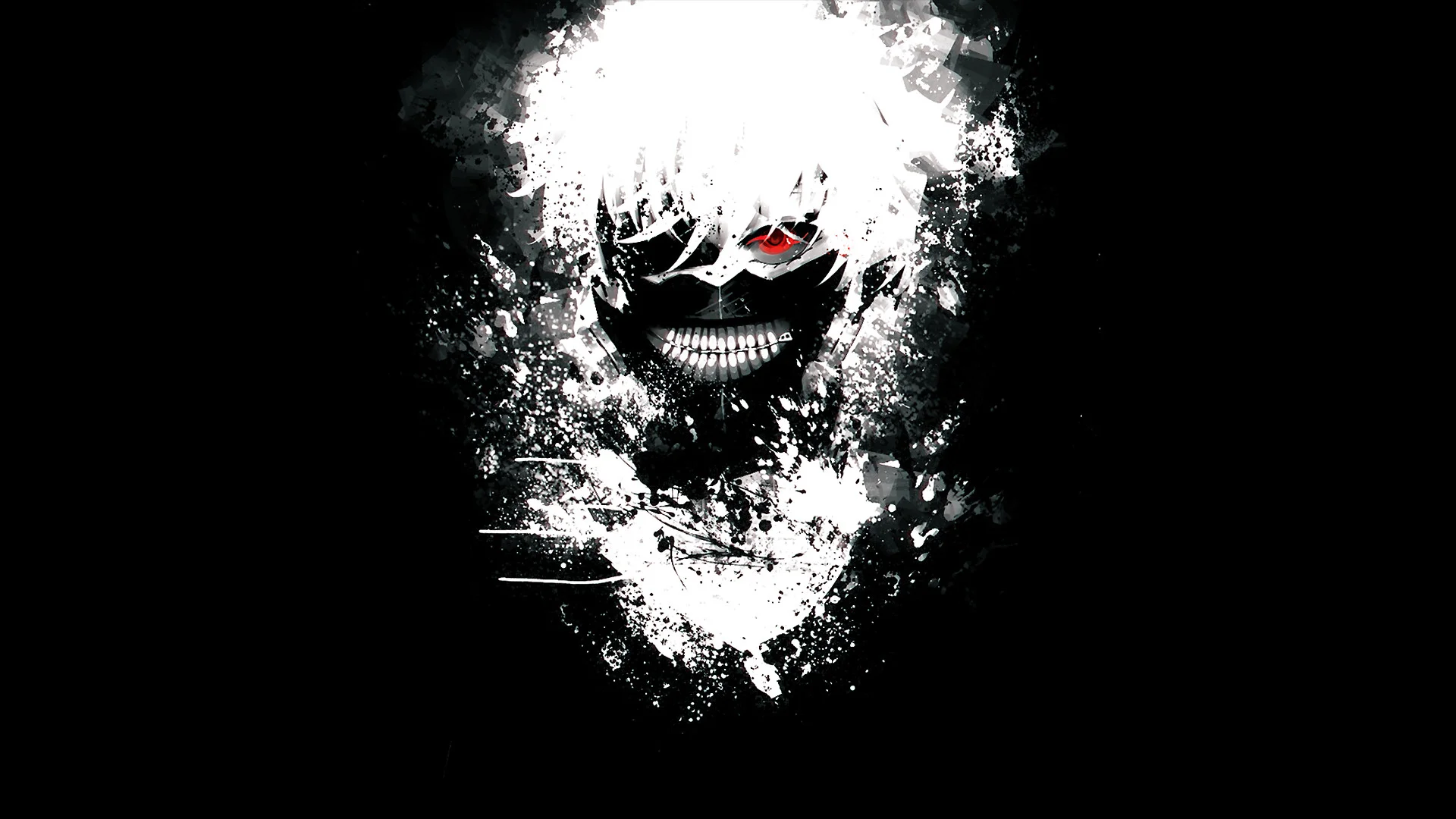 Ken Kaneki Mask Black Background HD Wallpaper