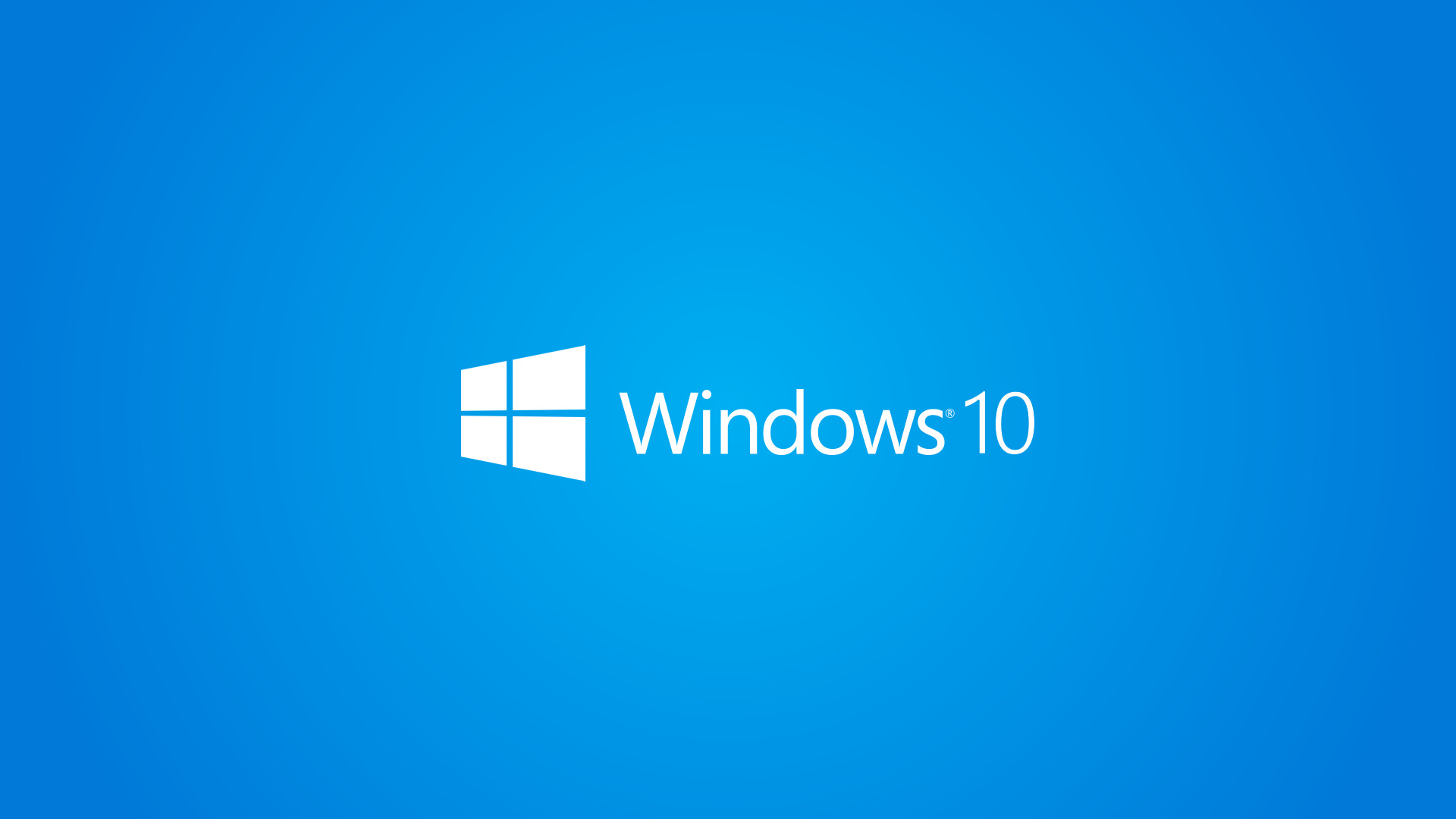 Windows 10 Wallpaper 1080p Full HD White Logo Blue Background