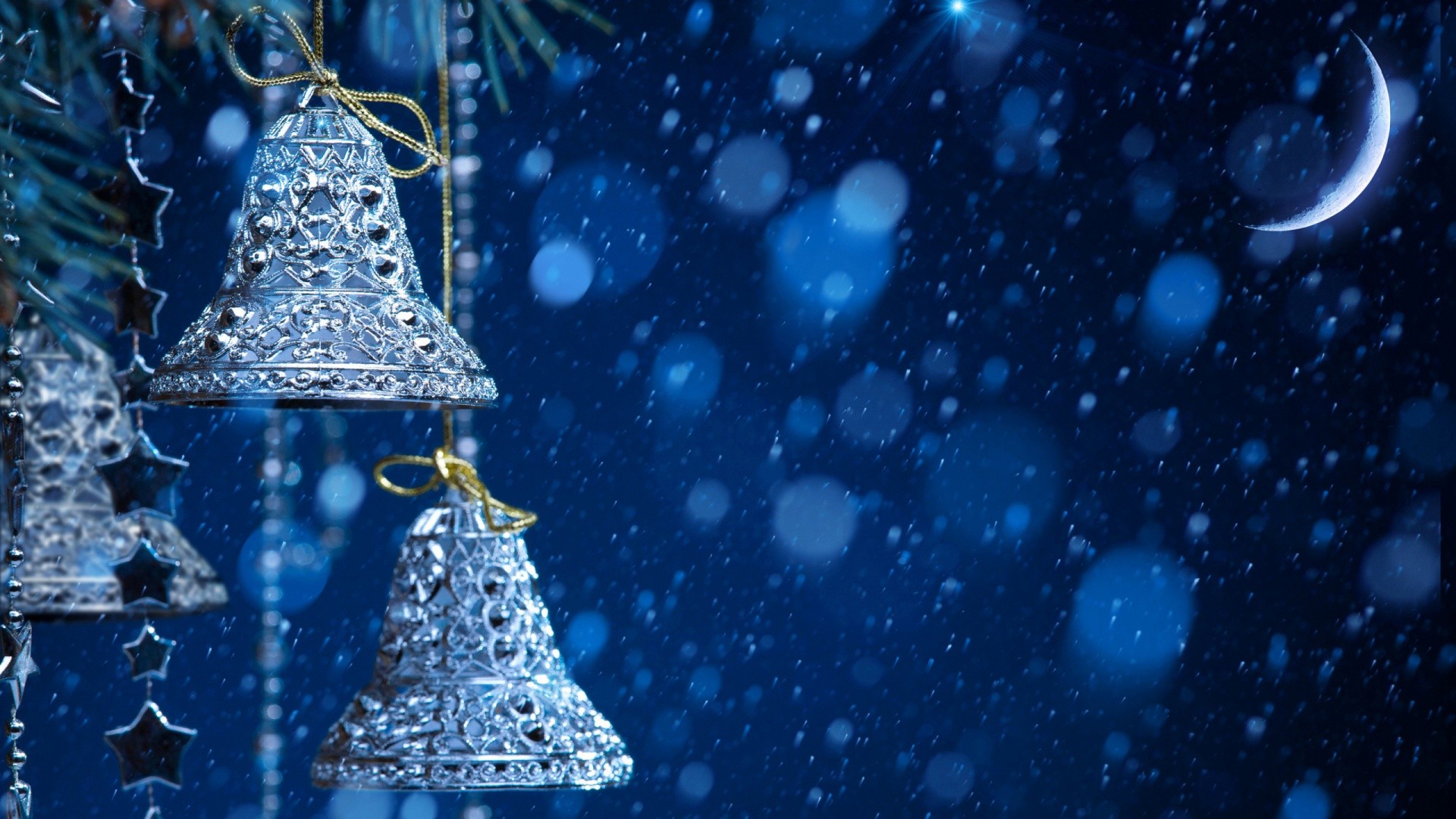 Silver Christmas Bells