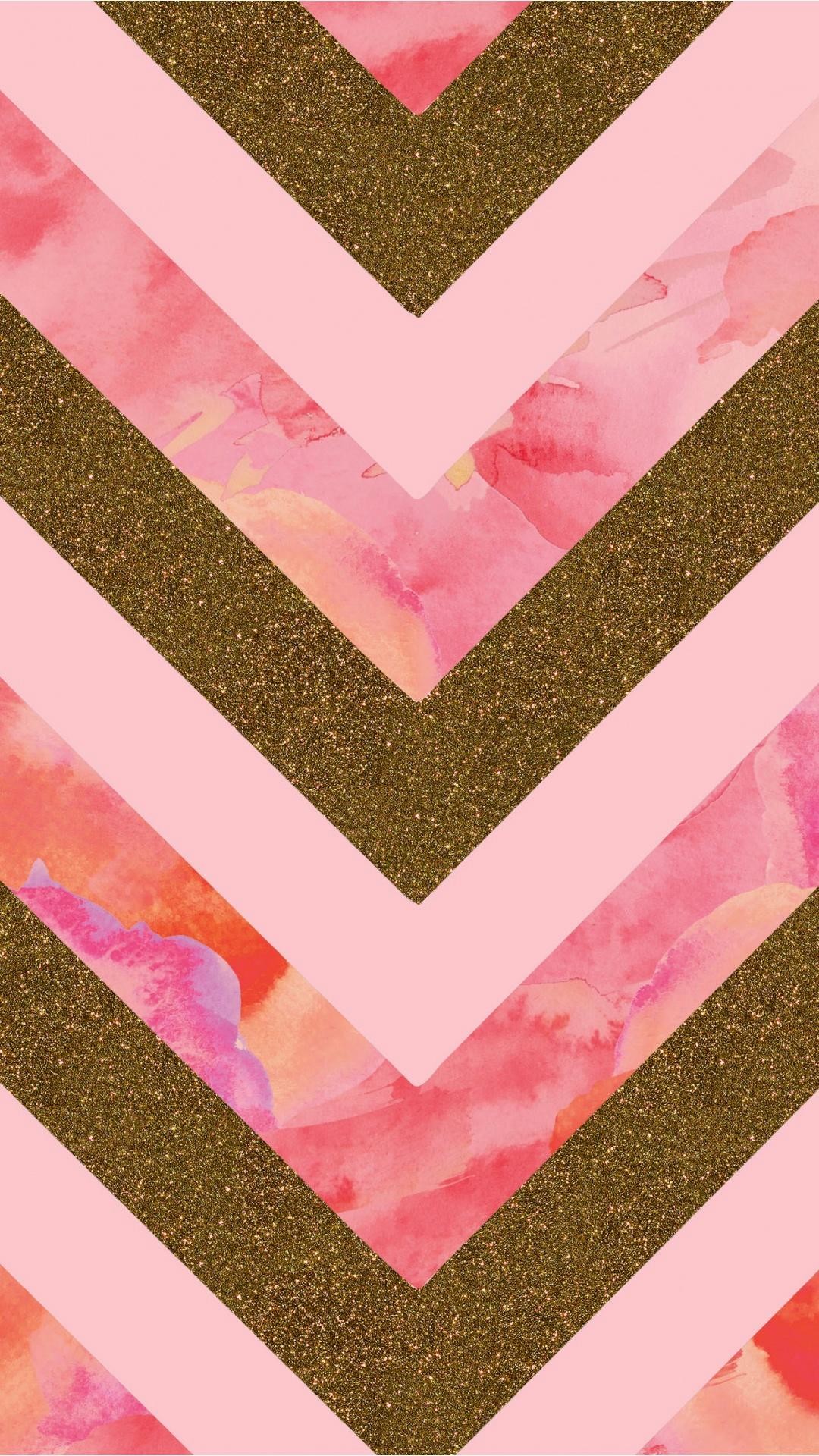 Glitter-and-Pink-Watercolor-Chevron.-Tap-to-see