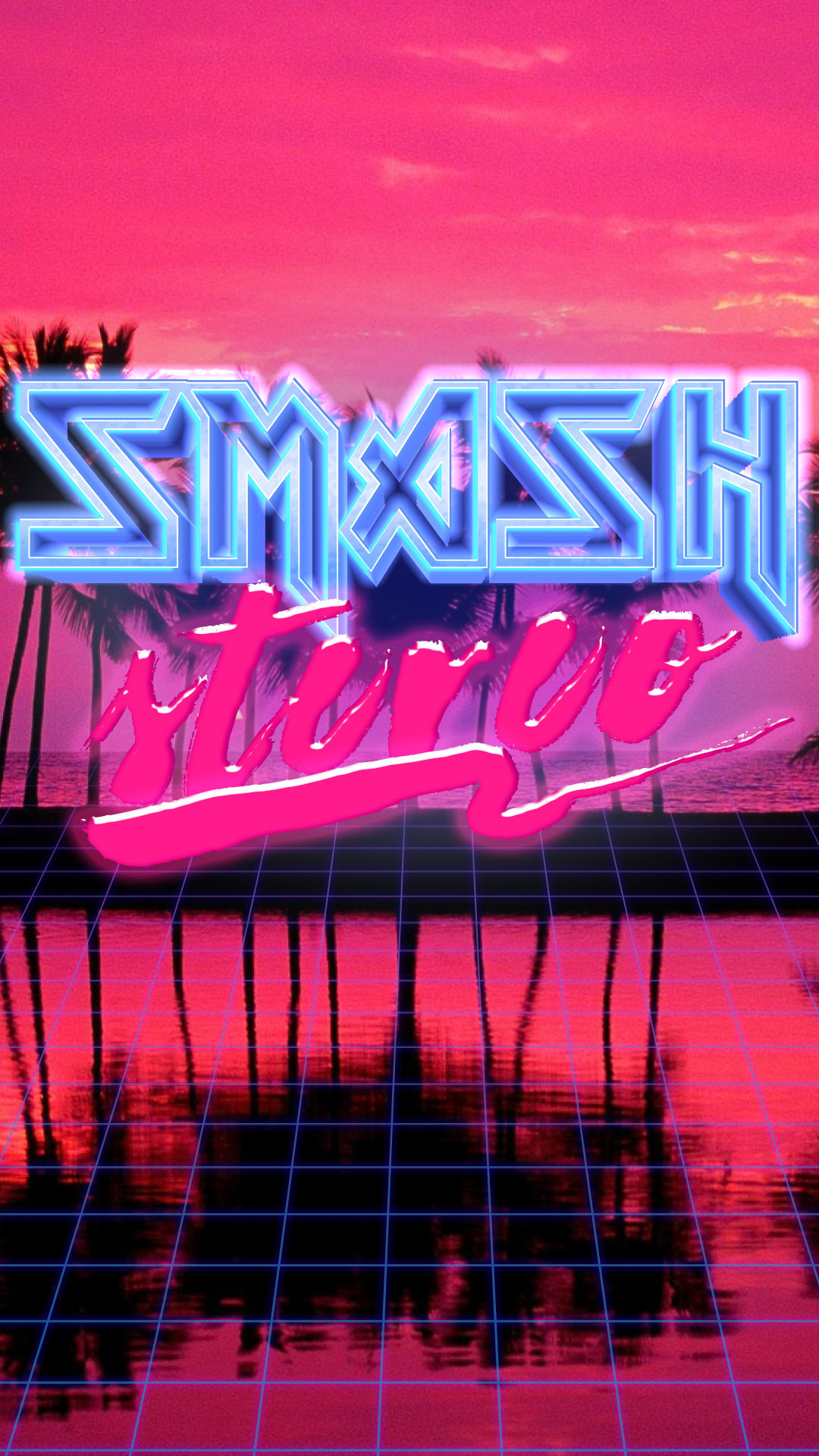 … SmashStereoGraphics Smash stereo phone wallpaper (80's style) by  SmashStereoGraphics