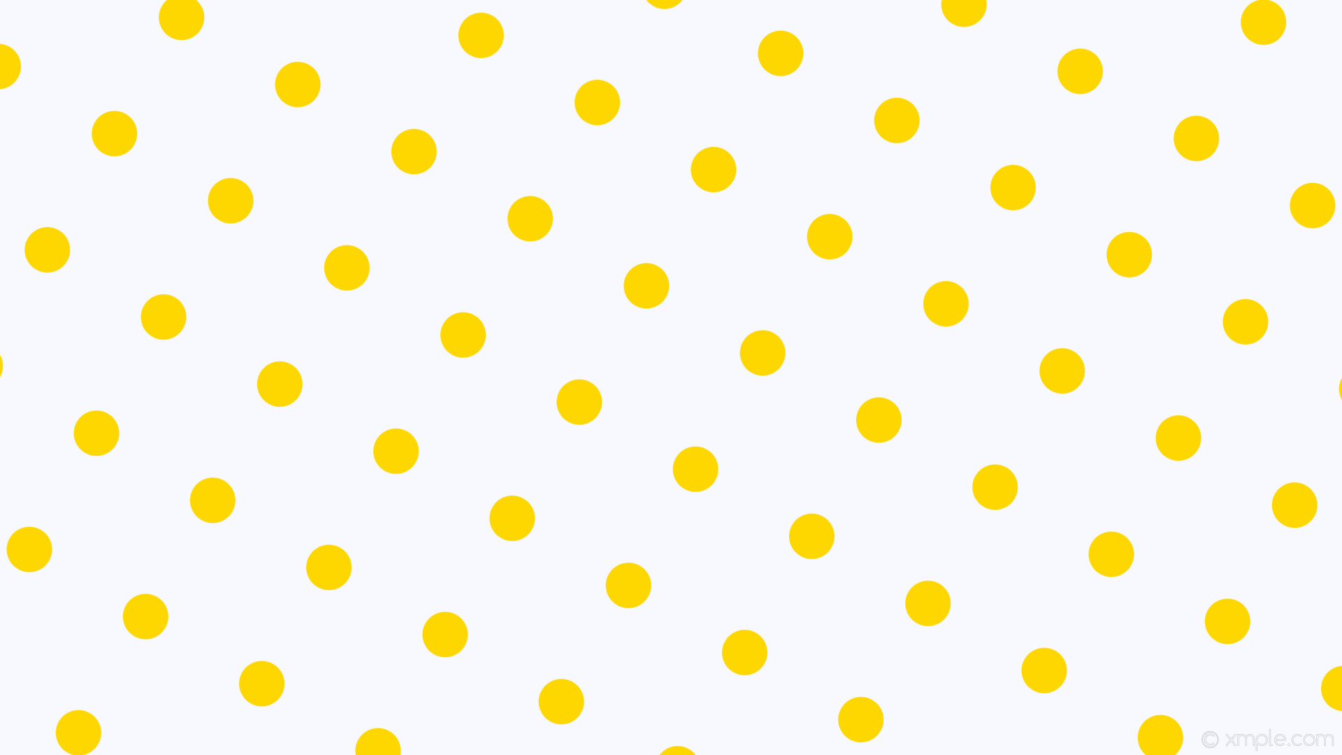 wallpaper dots white polka spots yellow ghost white gold #f8f8ff #ffd700  60Â° 65px