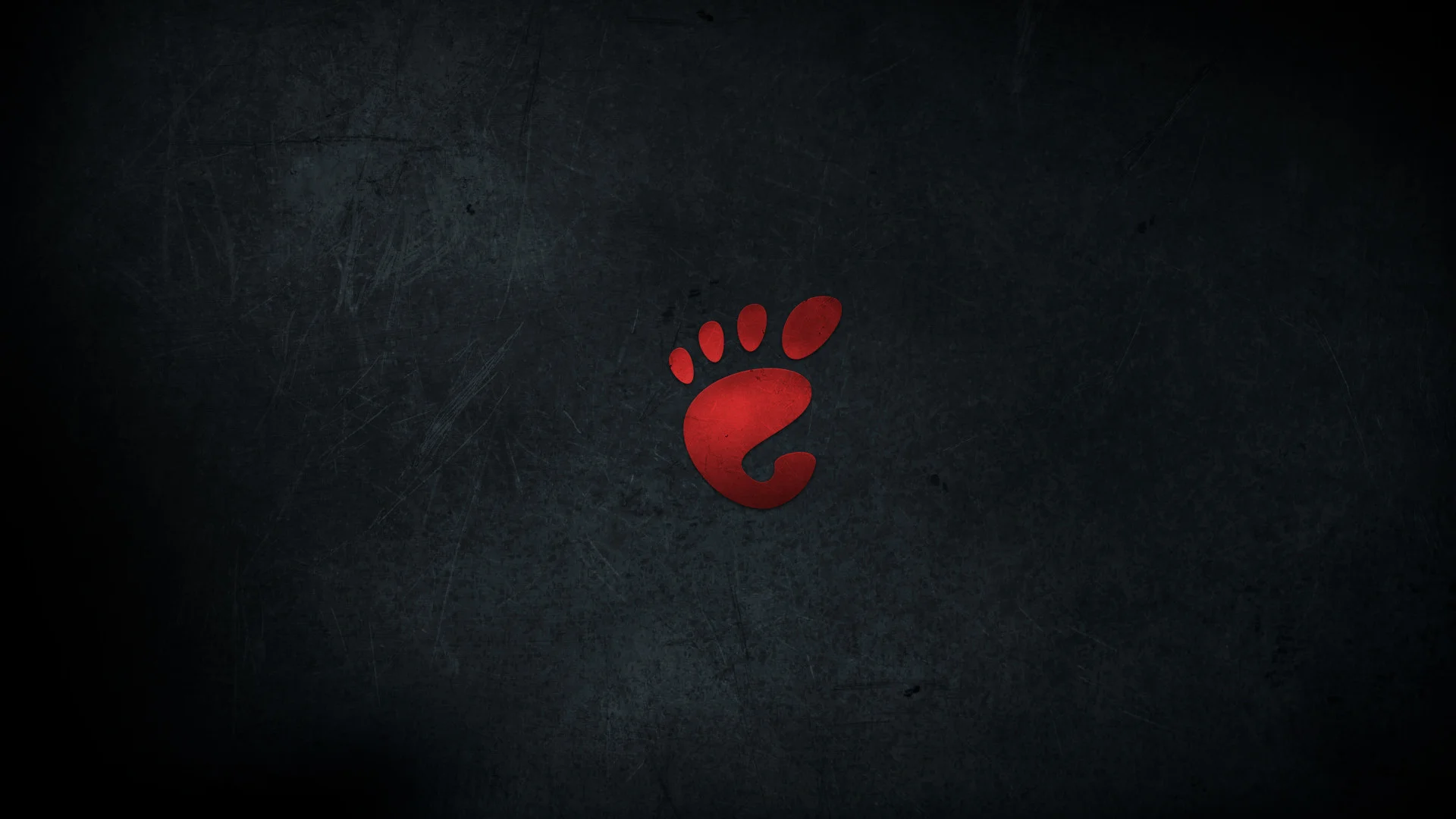 … Gnome Dark Wallpaper – Red by malkowitch