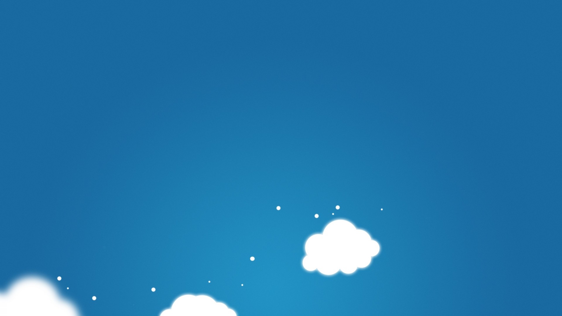 Minimal Cartoon Clouds Blue Background Resolution