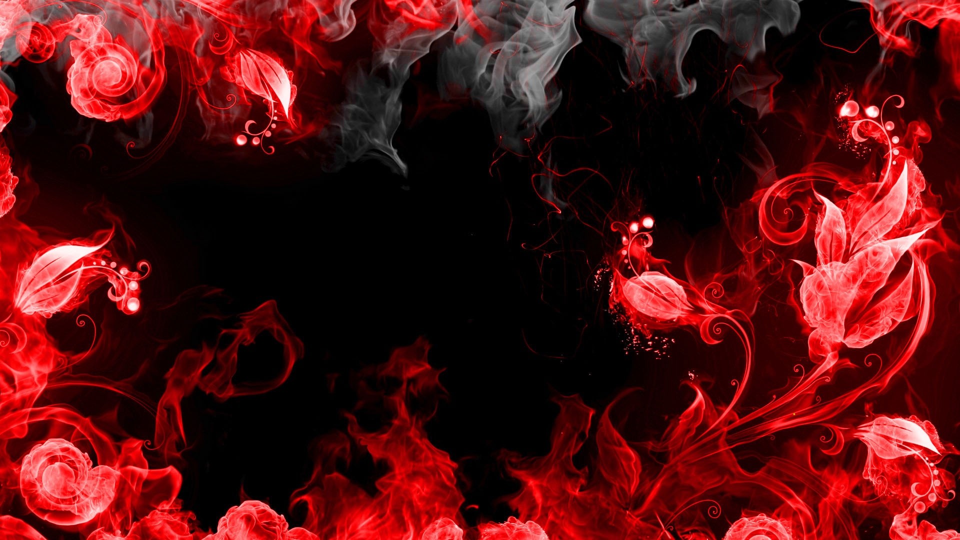 Preview wallpaper abstraction, red, smoke, black 1920×1080
