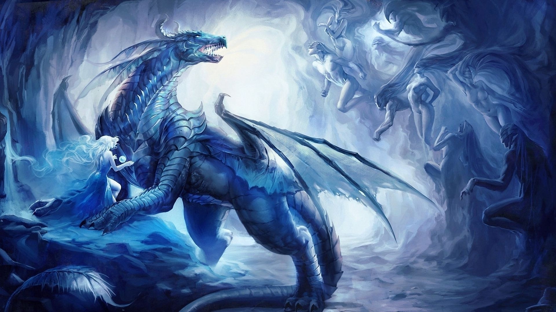 130+ Blue Dragon Wallpaper HD
