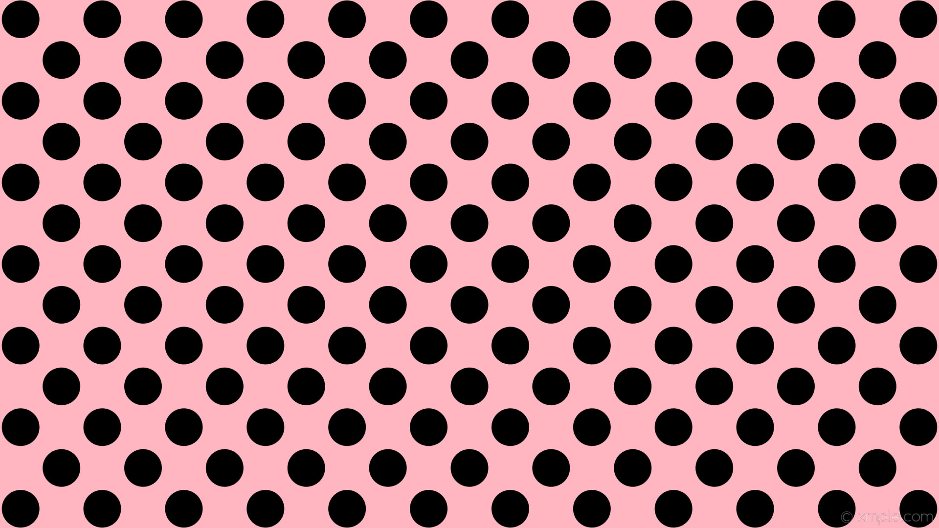 Wallpaper dots polka pink spots black light pink #ffb6c1 135 77px 118px