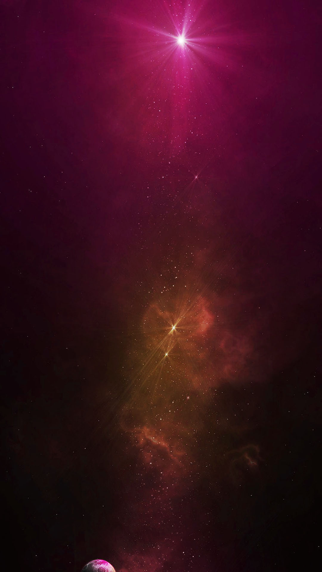 Orange Galaxy Dust Purple Star Android Wallpaper …