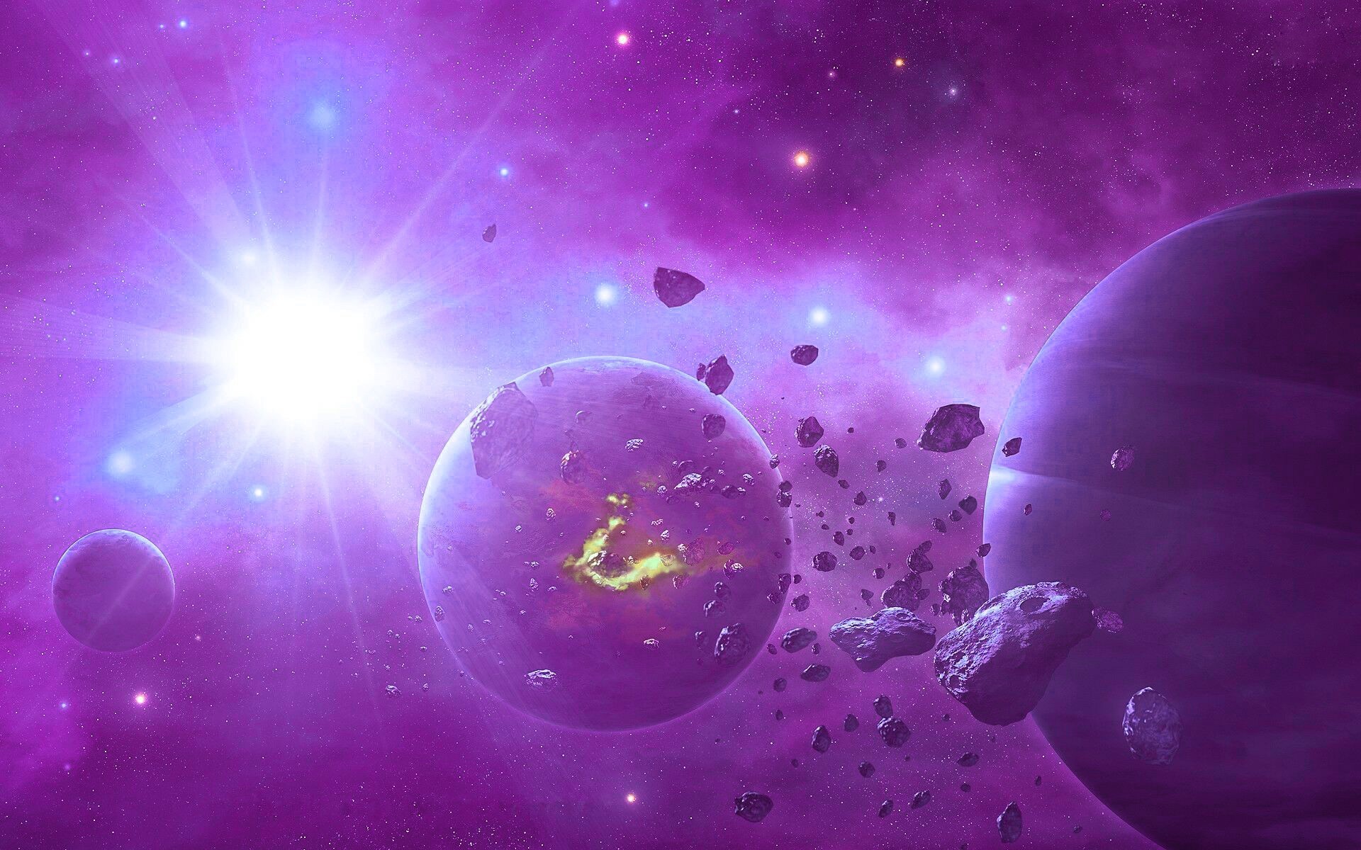 Purple Sun Space Wallpaper – New HD Wallpapers