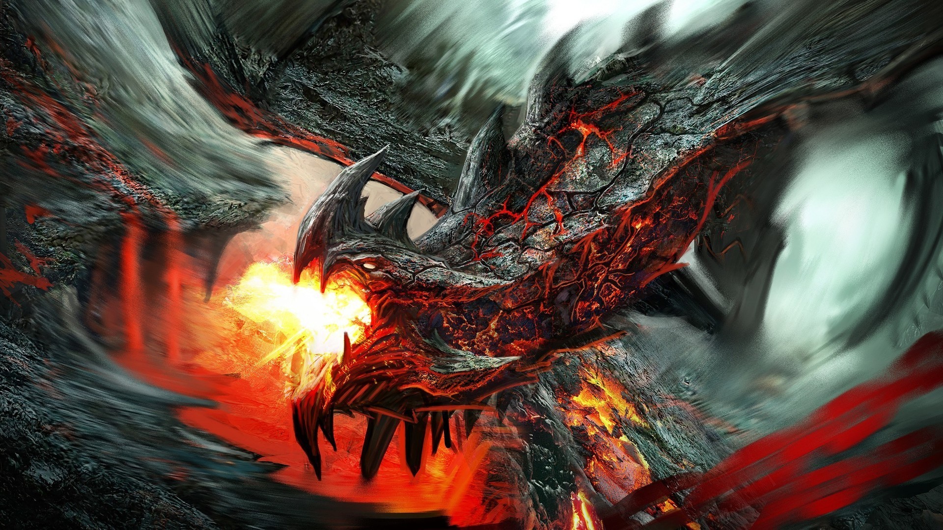 Red Dragons HD wallpaper