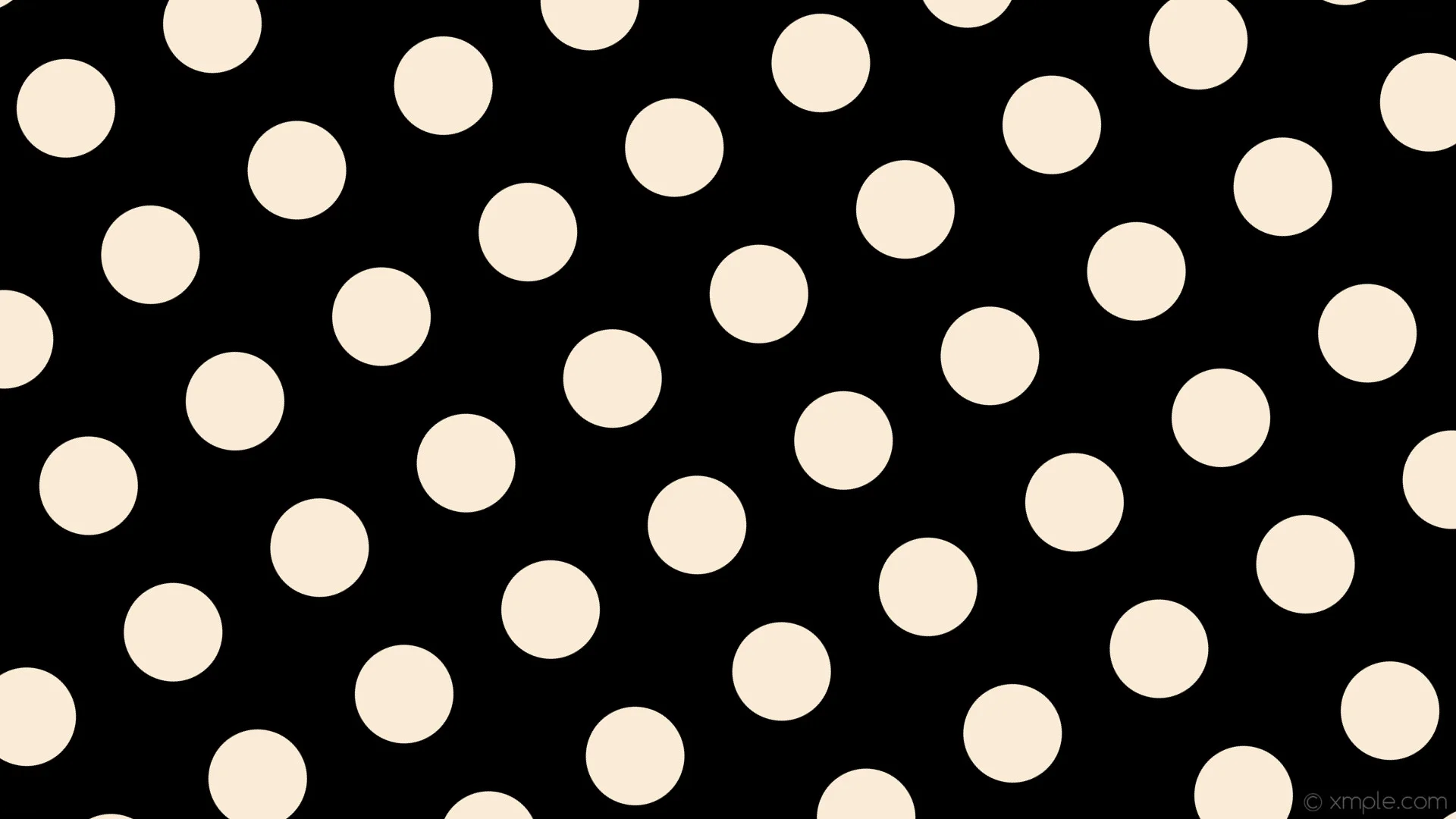 wallpaper spots black dots white polka antique white #000000 #faebd7 30Â°  130px 223px