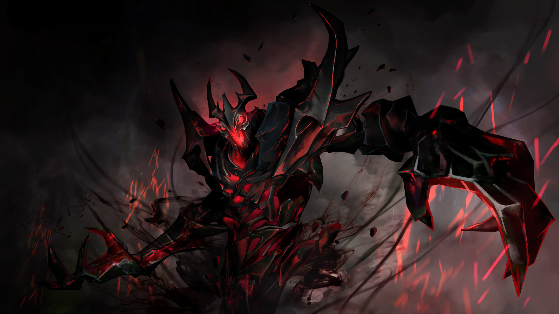 Wallpaper dota 2, shadow fiend, art, dark