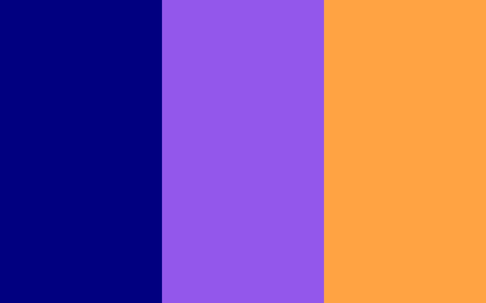 Navy Blue, Navy Purple and Neon Carrot solid three color background .