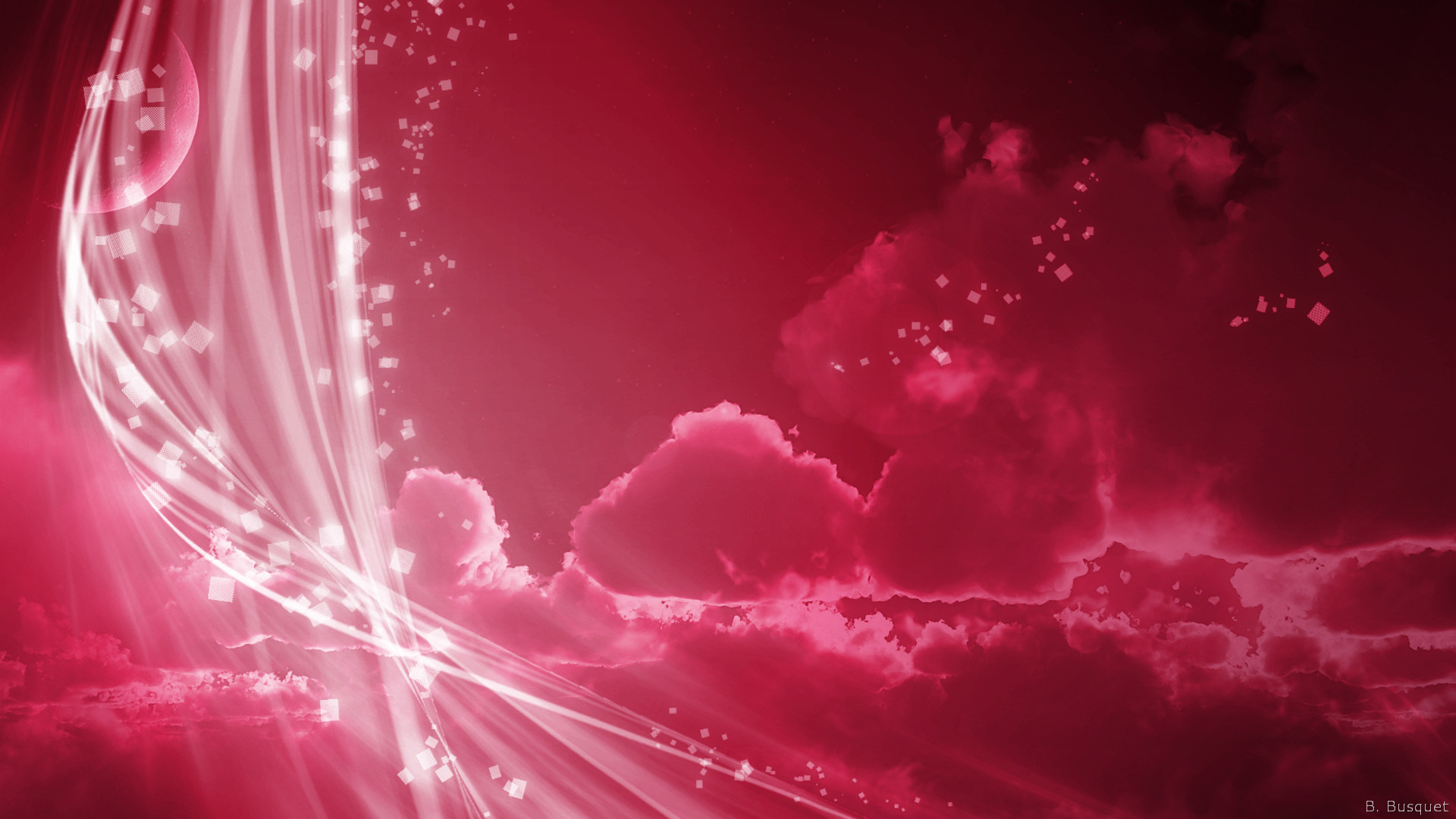 pink abstract wallpaper with clouds