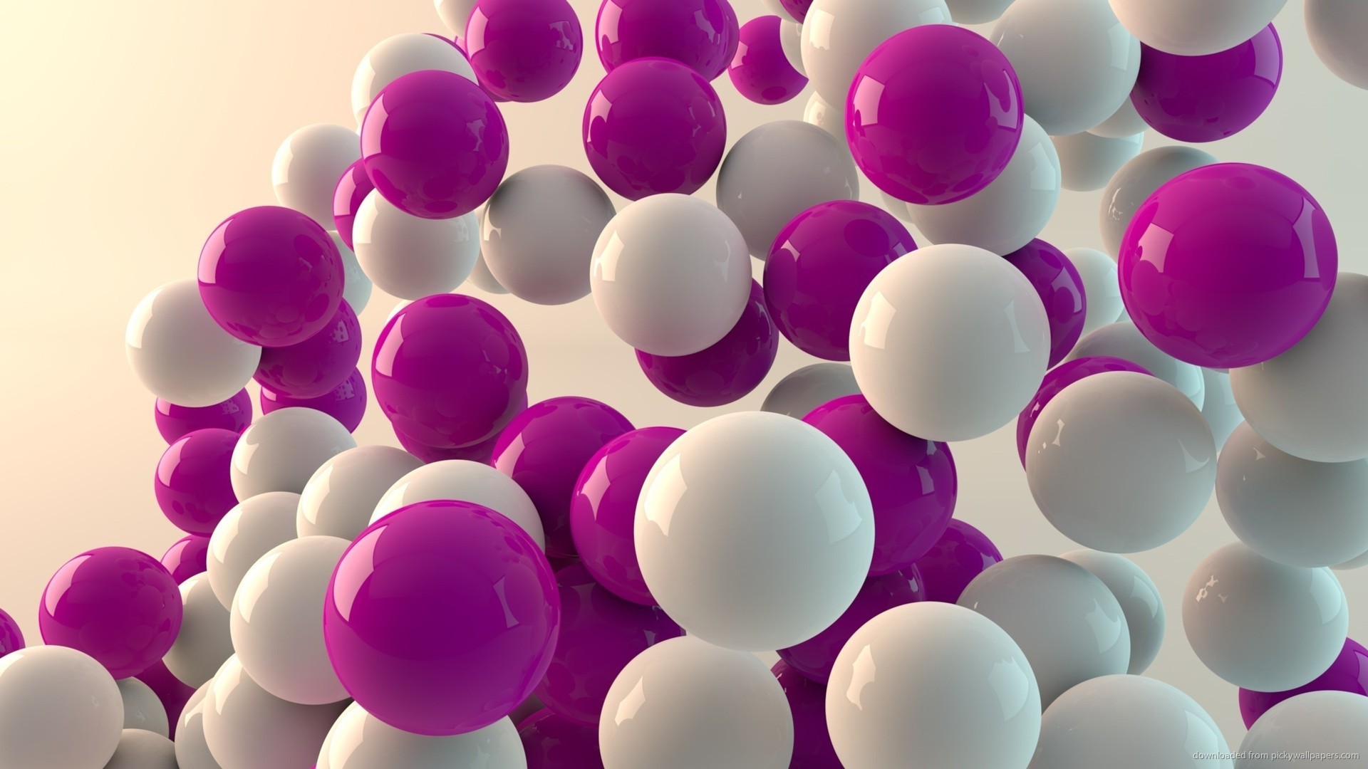 White and purple balls for 1920×1080