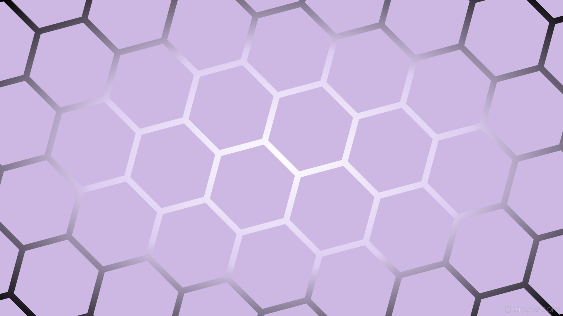 Wallpaper white gradient black violet glow hexagon light violet #ccb8e3 #ffffff #deccf2 diagonal