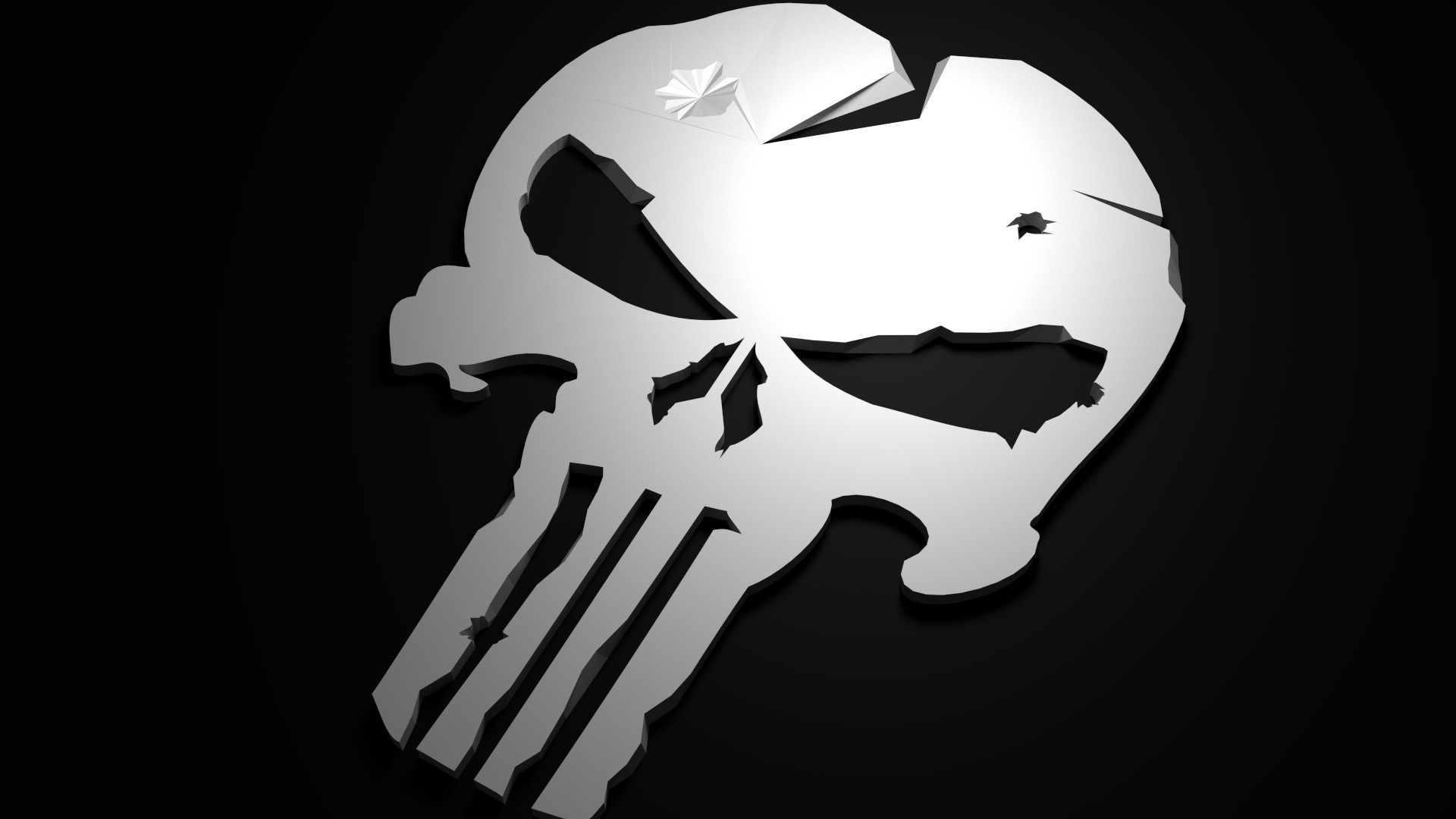 Low Poly Punisher (1920 x 1080) HD Wallpaper From Gallsource.com