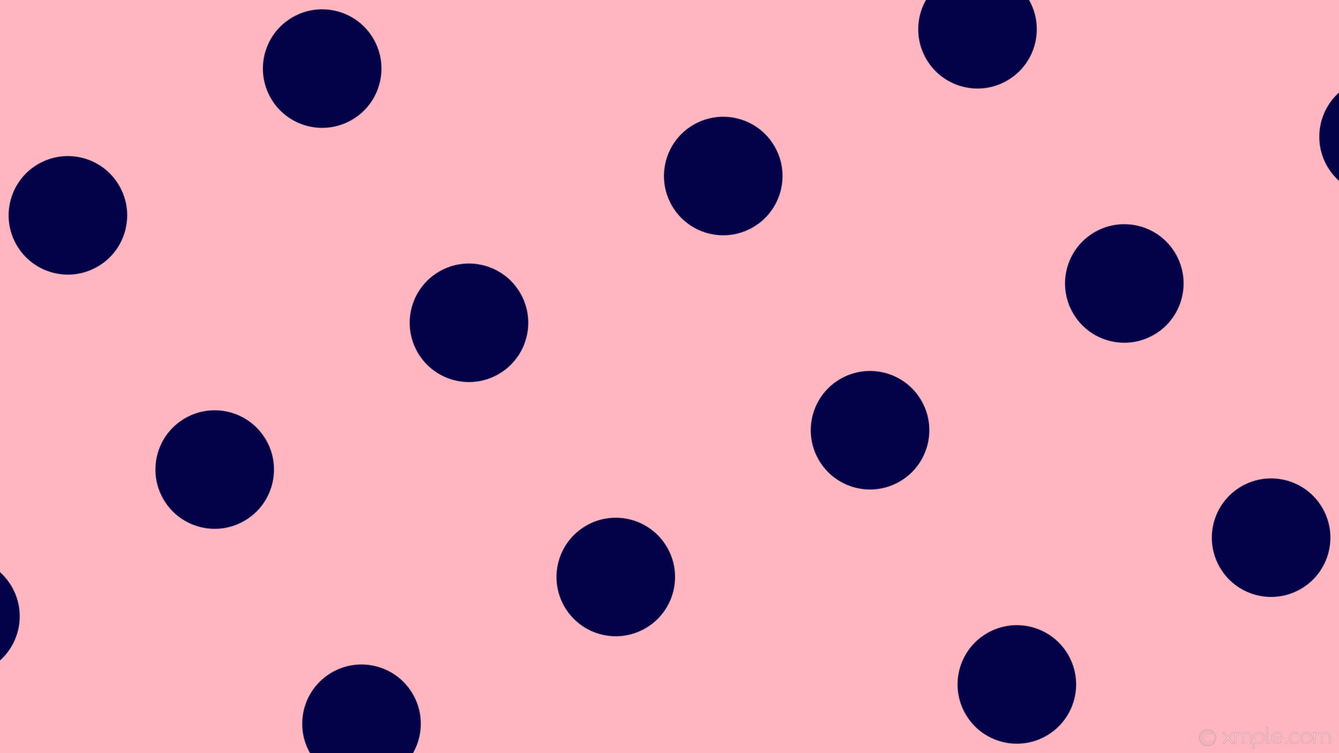 wallpaper pink polka dots spots blue light pink dark blue #ffb6c1 #030248  210Â°