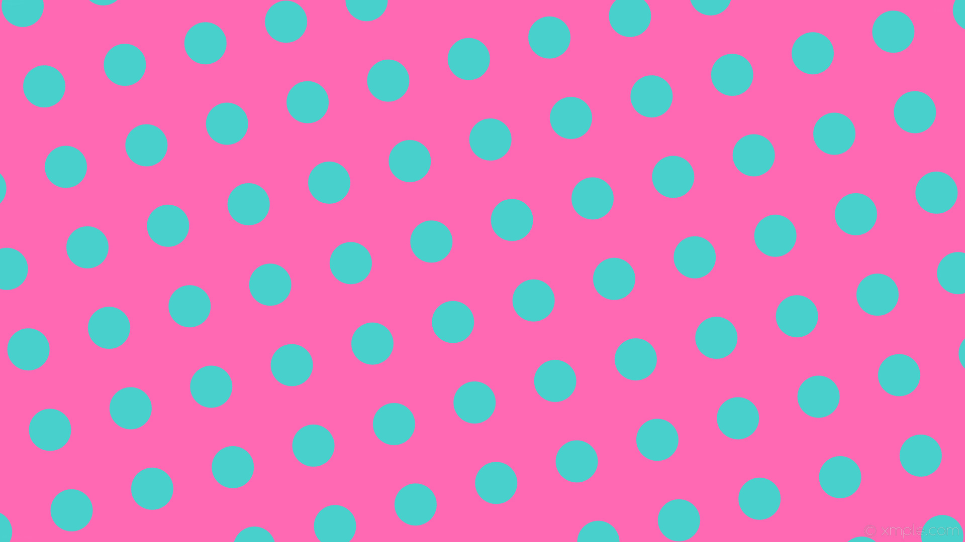 wallpaper polka dots spots blue pink hot pink medium turquoise #ff69b4  #48d1cc 15Â°