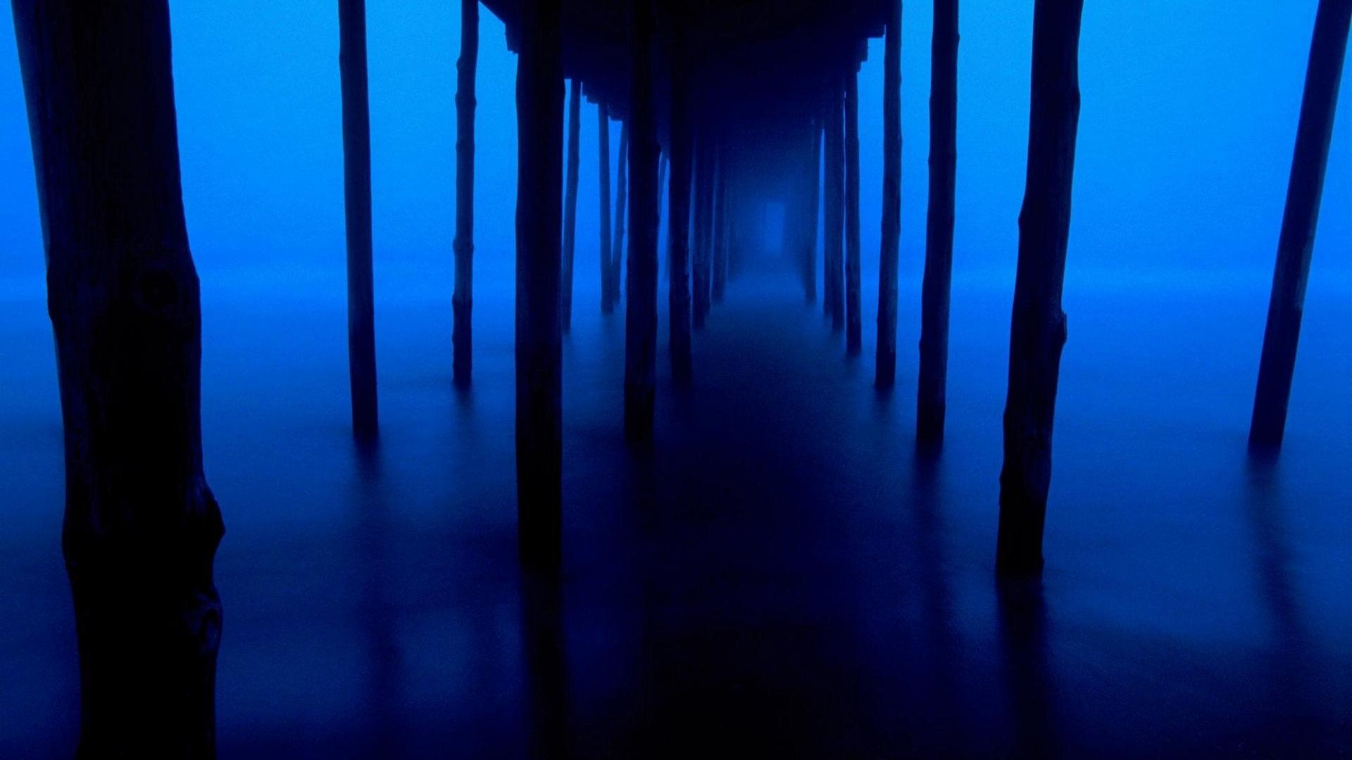 Dark blue wallpaper support bridge mysterious