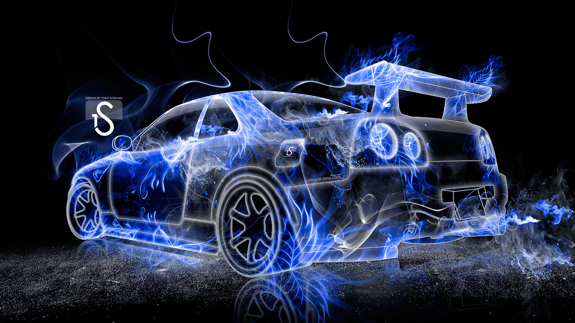 hd pics photos cars blue fire abstract desktop background wallpaper